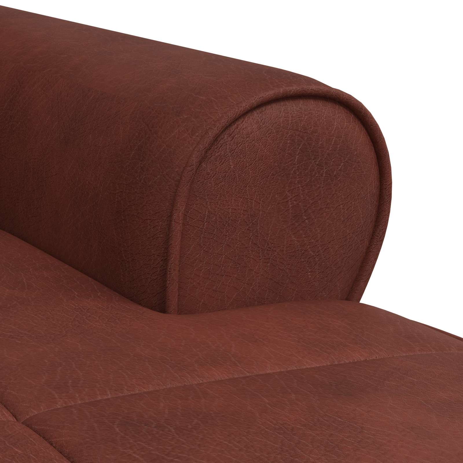 Párás fotel párnával fényes barna 91 x 157 x 91 cm antik pu