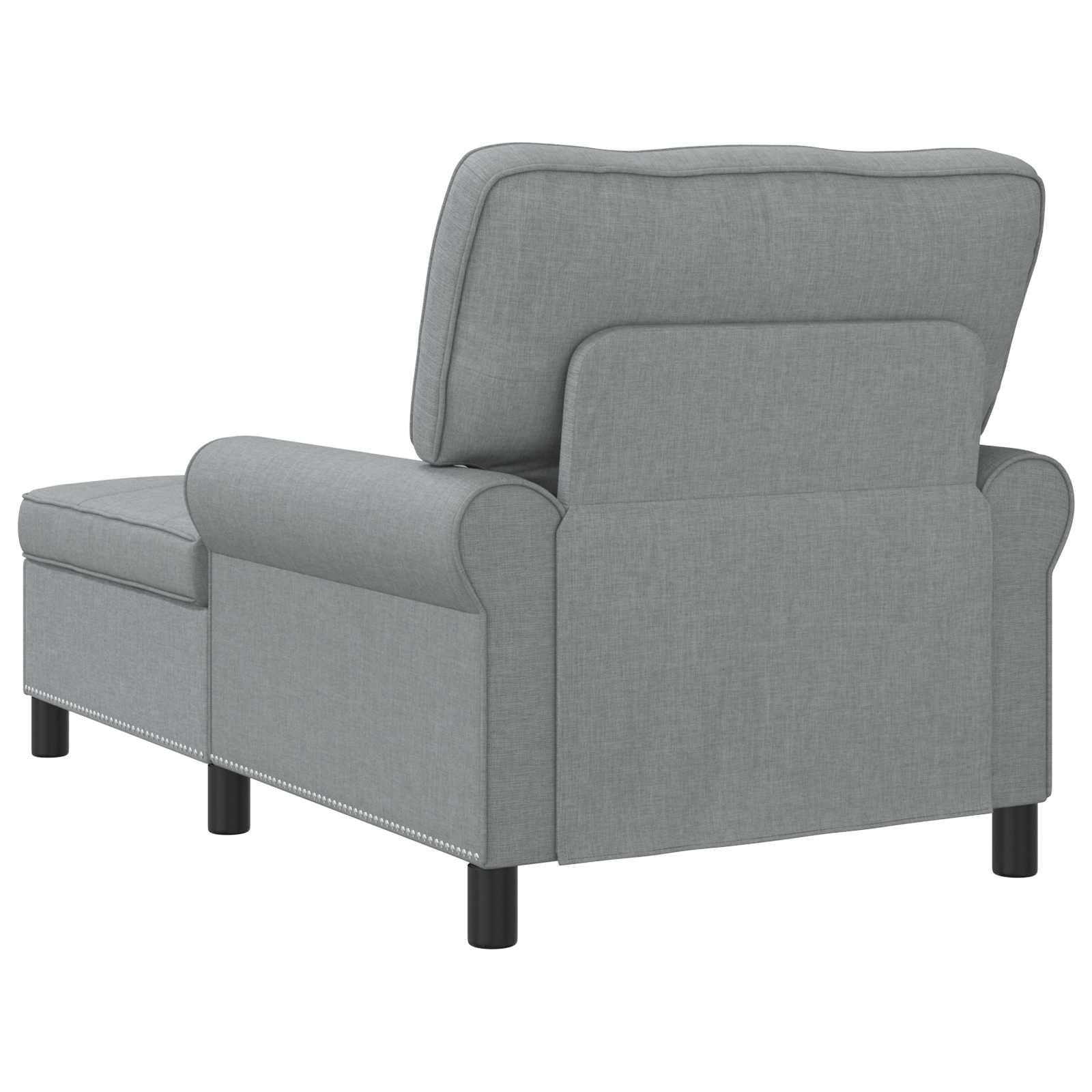 Párás fotel párnával világosszürke 91 x 157 x 91 cm szövet