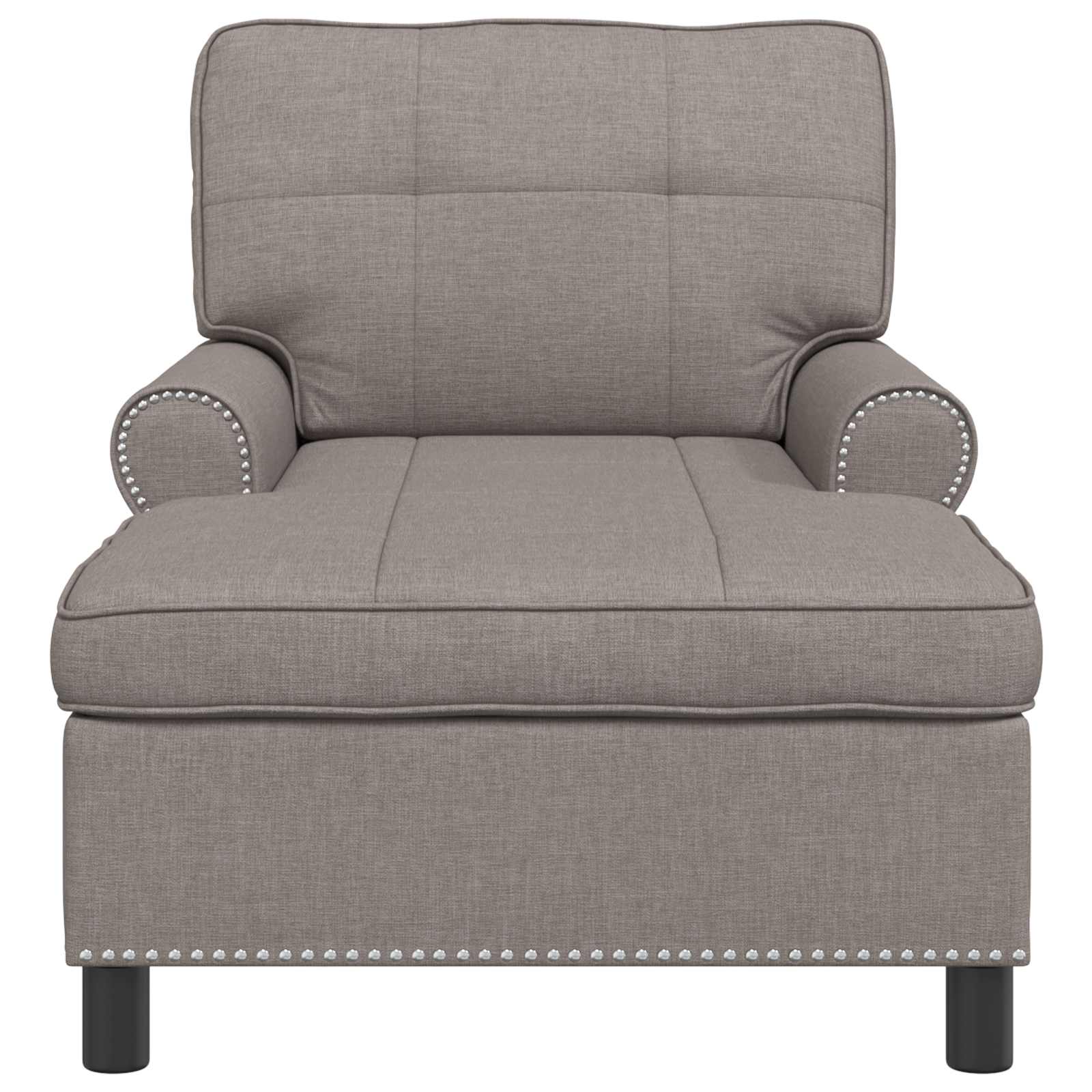 Párás fotel párnával tópszínű 91 x 157 x 91 cm szövet