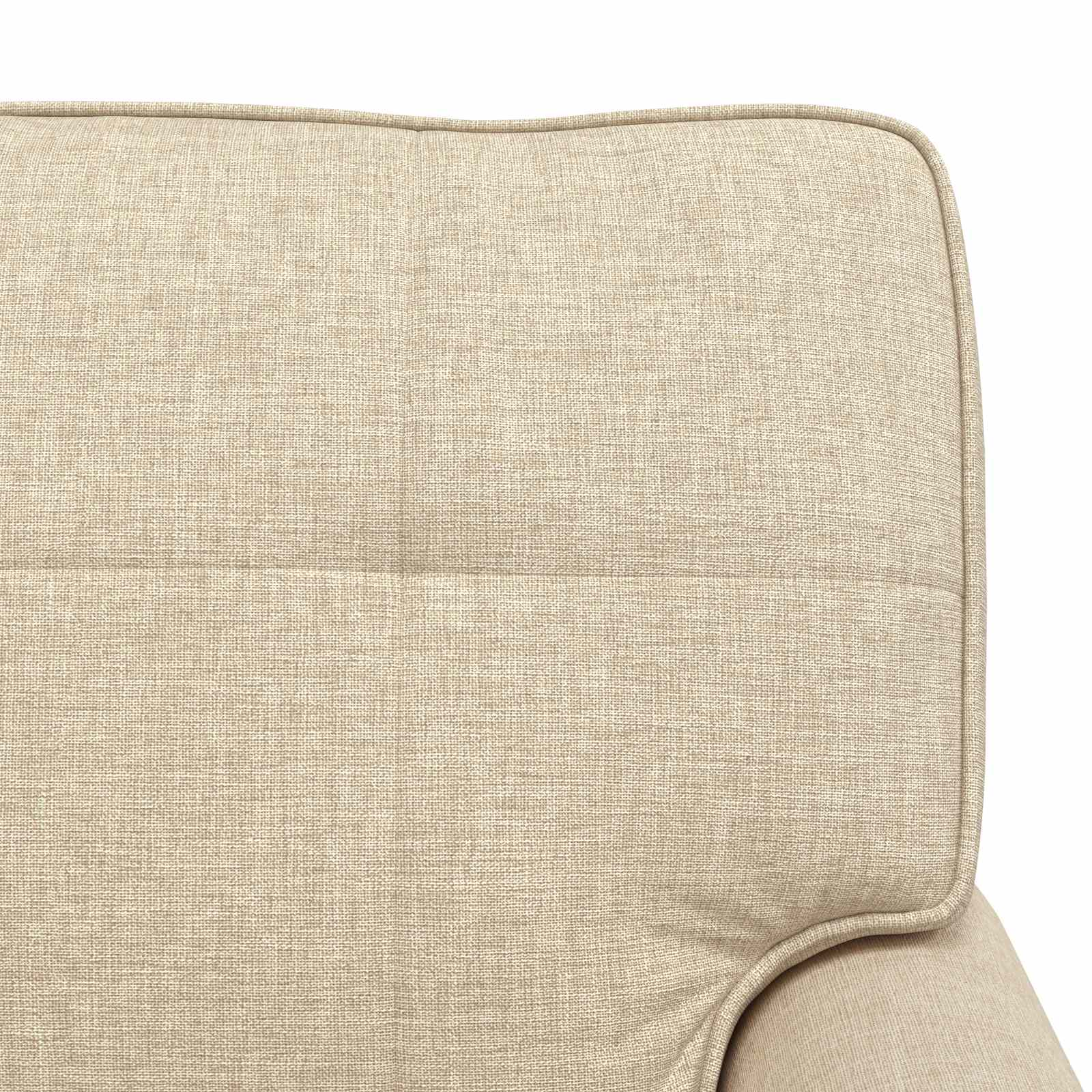 Párás fotel párnával krém 91 x 157 x 91 cm szövet