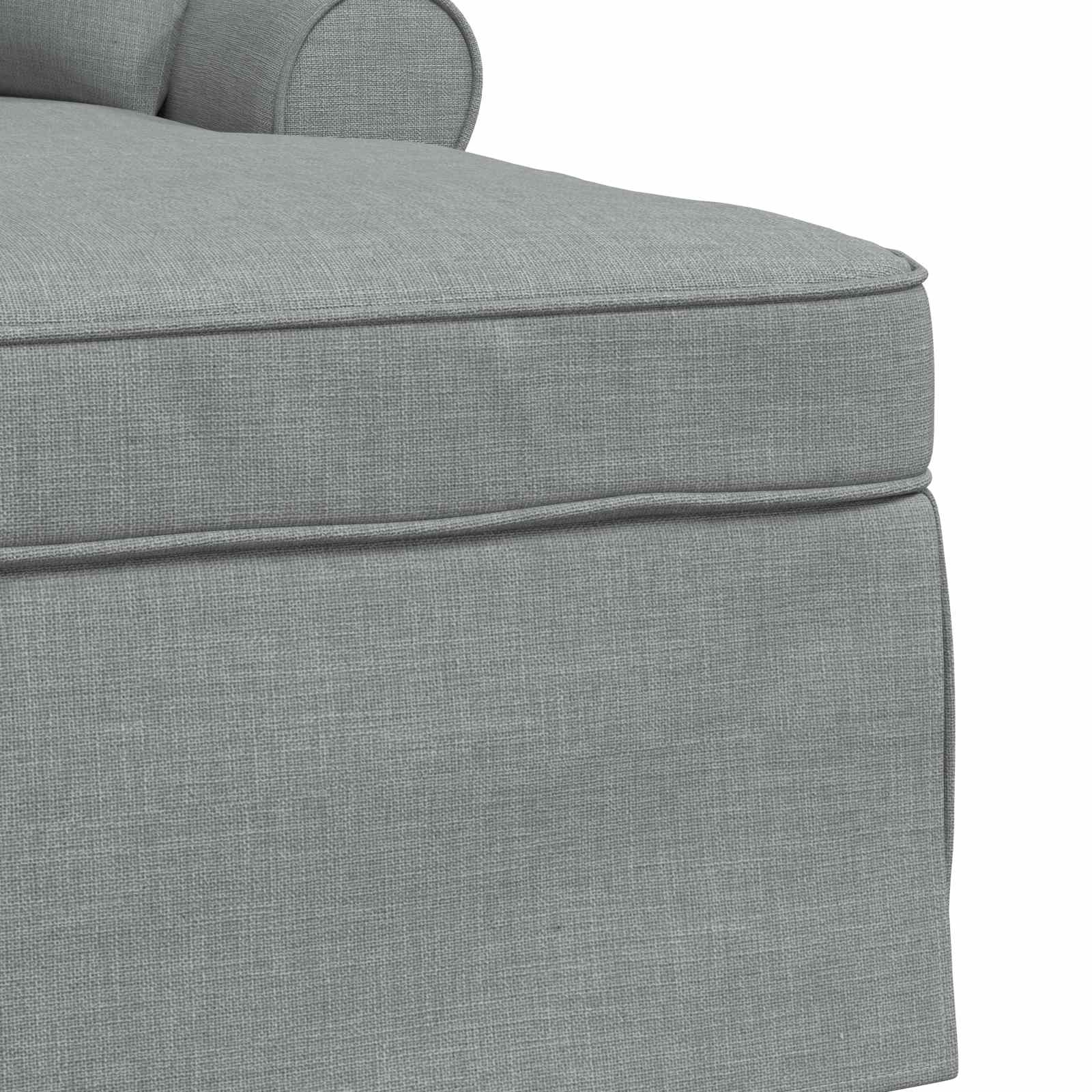 Fotel loungba szoknyával párnával 3 pcs világosszürke szövet
