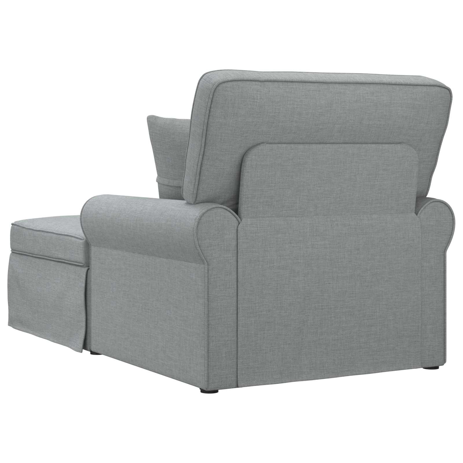 Fotel loungba szoknyával párnával 3 pcs világosszürke szövet