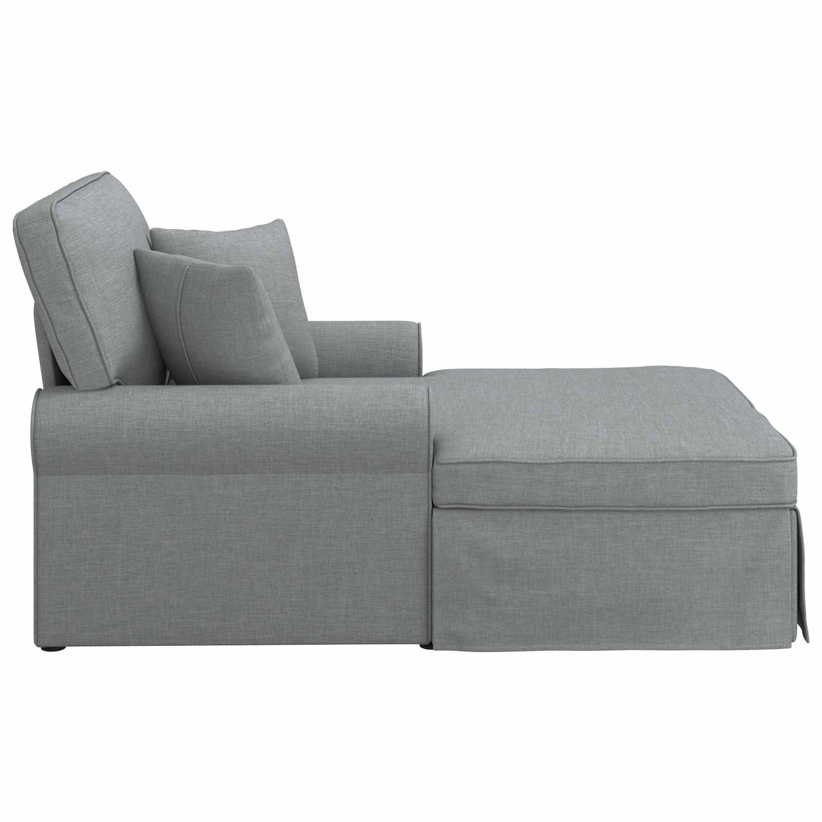 Fotel loungba szoknyával párnával 3 pcs világosszürke szövet