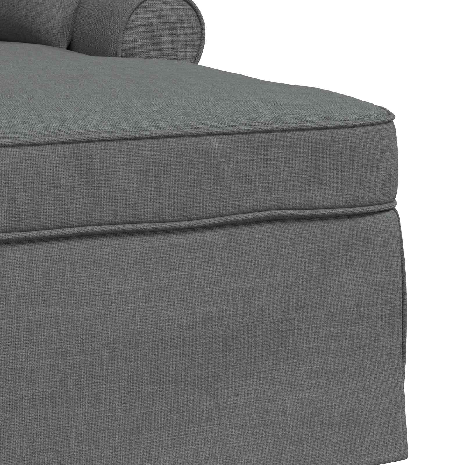 Fotel loungba szoknyával párnával 3 pcs sötétszürke szövet