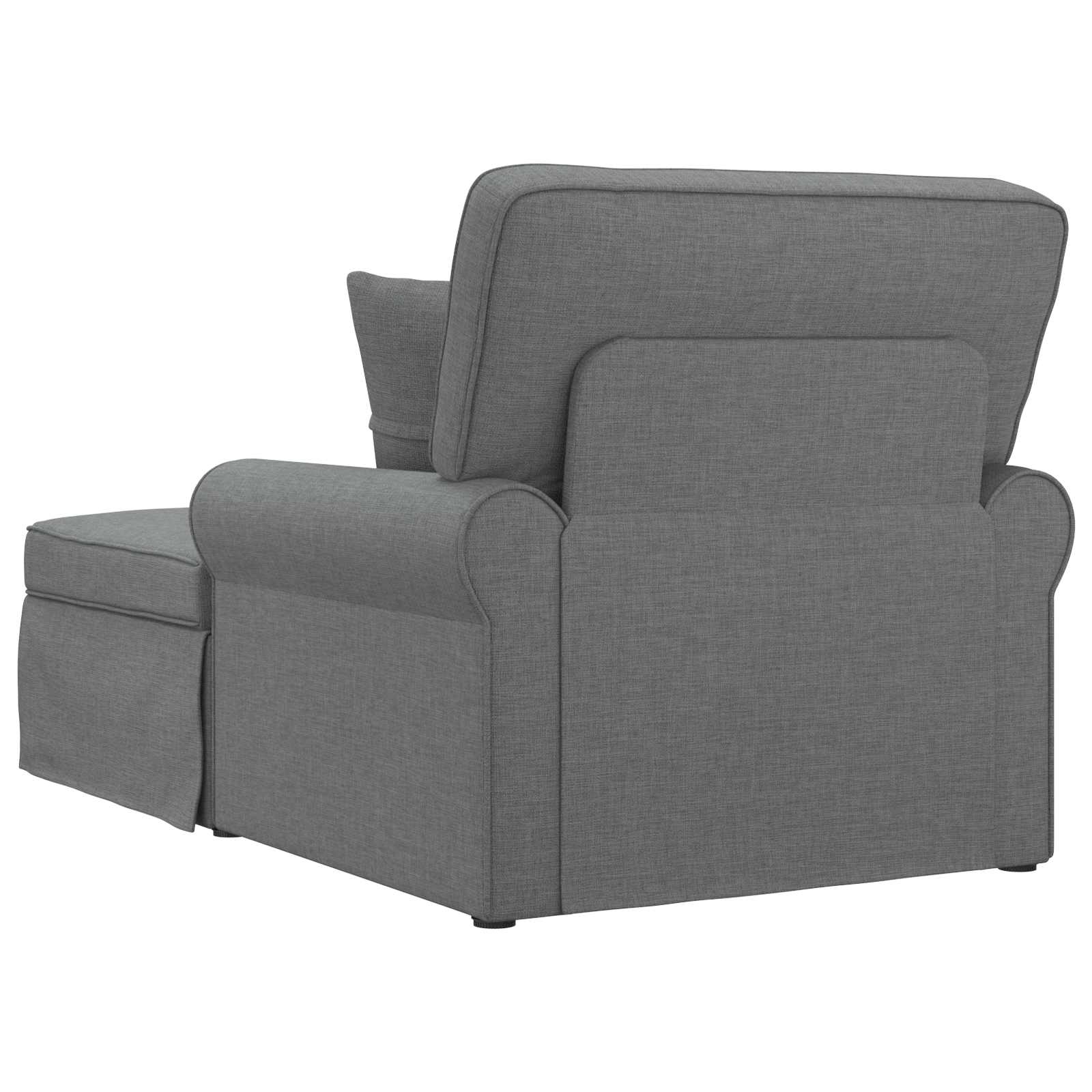Fotel loungba szoknyával párnával 3 pcs sötétszürke szövet