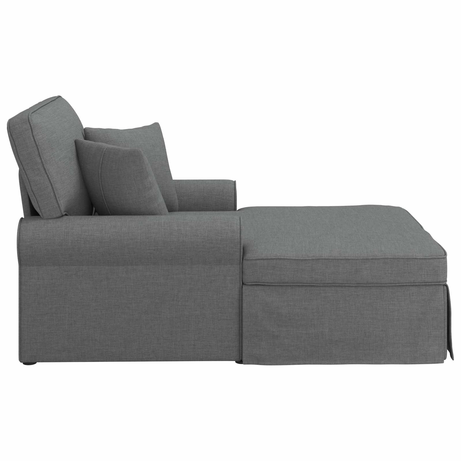 Fotel loungba szoknyával párnával 3 pcs sötétszürke szövet