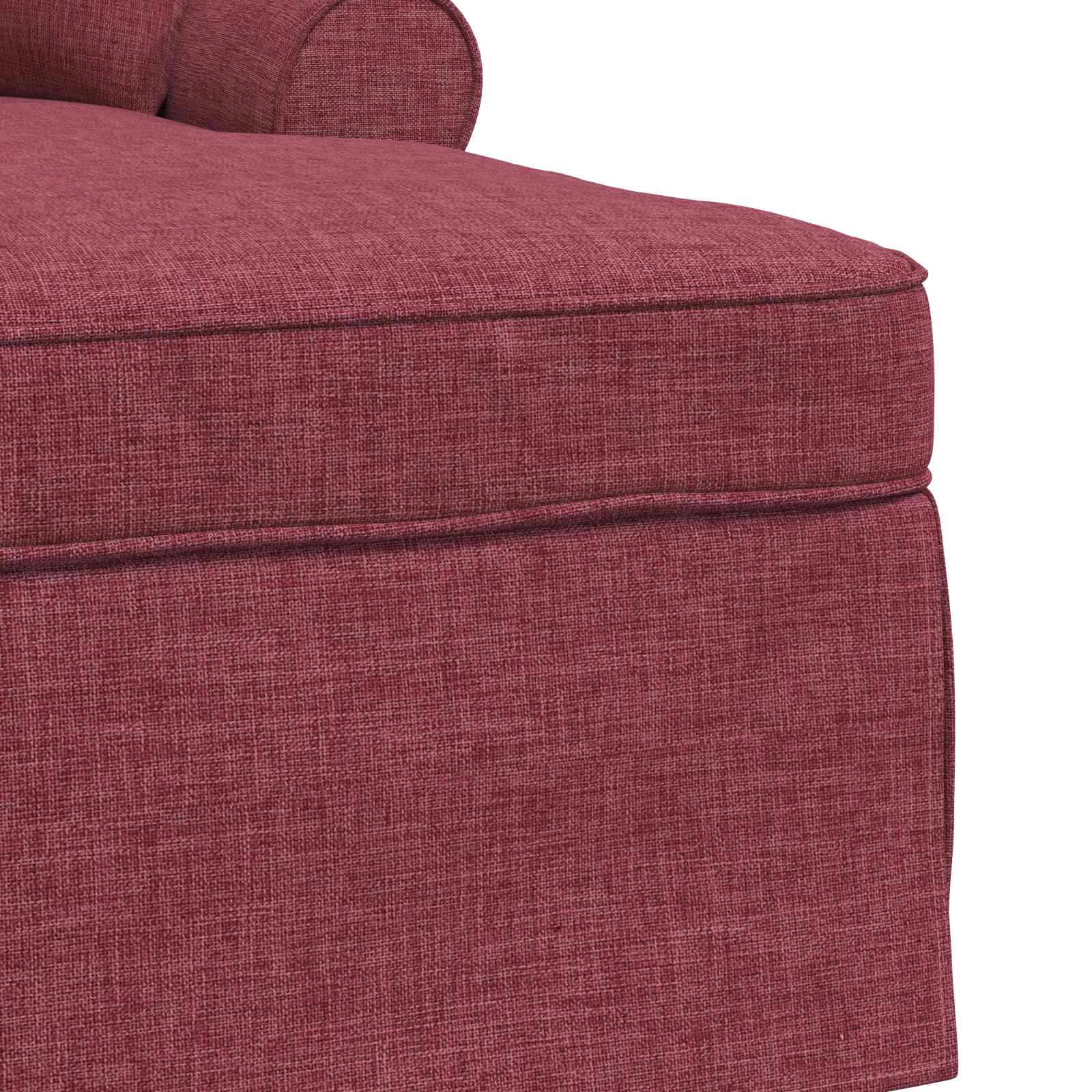 Fotel loungba szoknyával párnával párnával 3 pcs bordó szövet