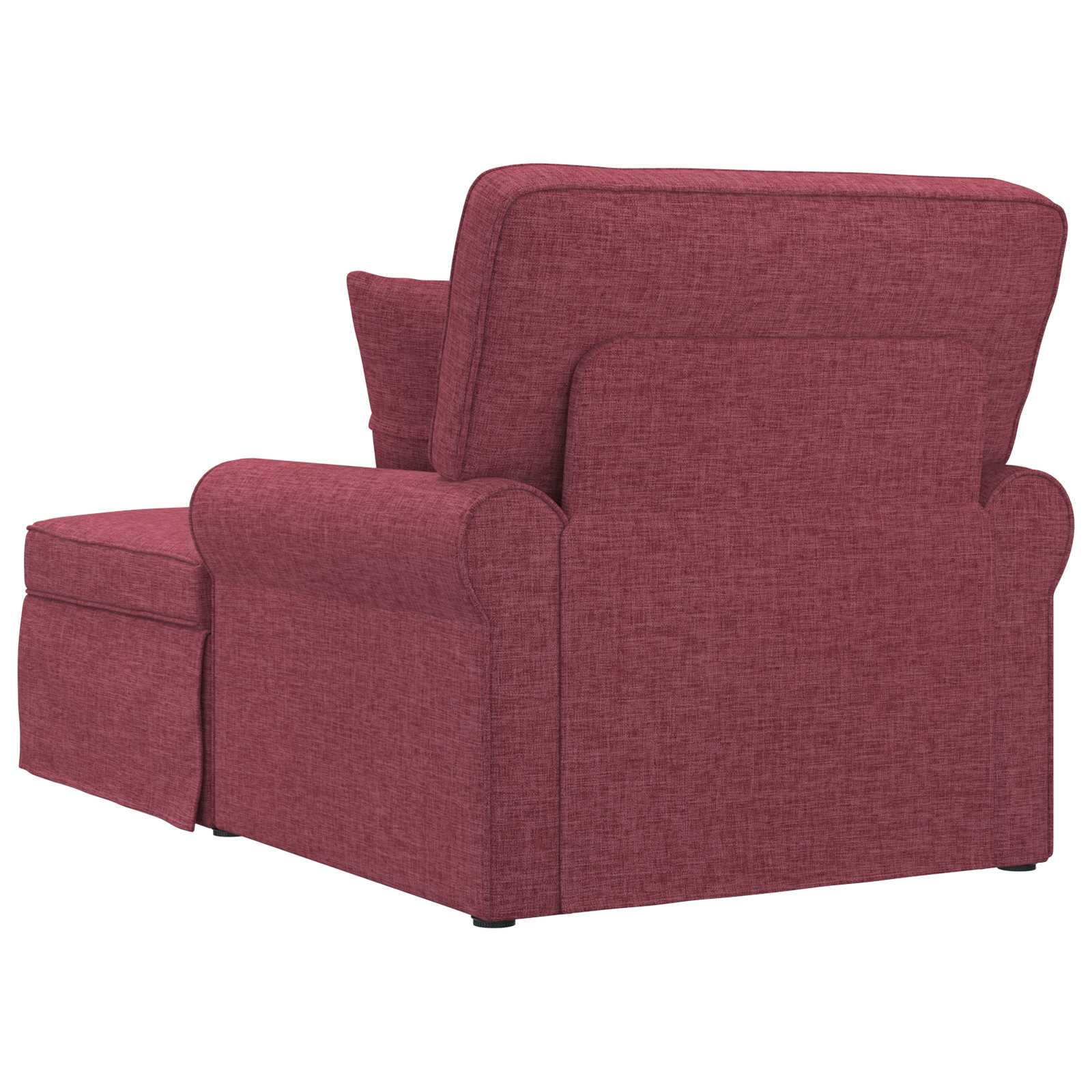 Fotel loungba szoknyával párnával párnával 3 pcs bordó szövet