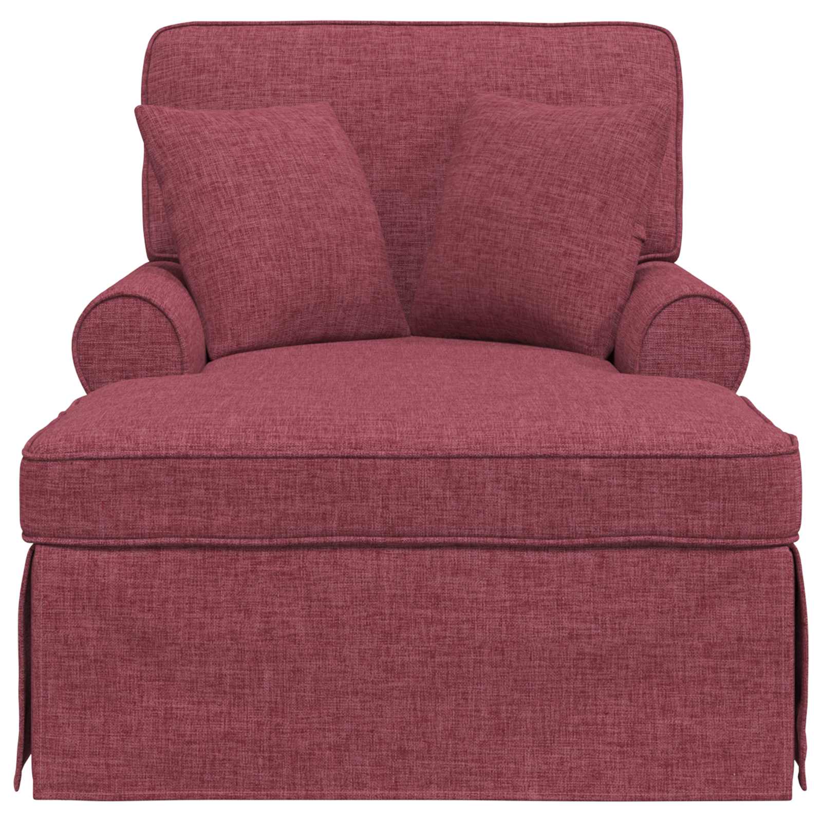 Fotel loungba szoknyával párnával párnával 3 pcs bordó szövet