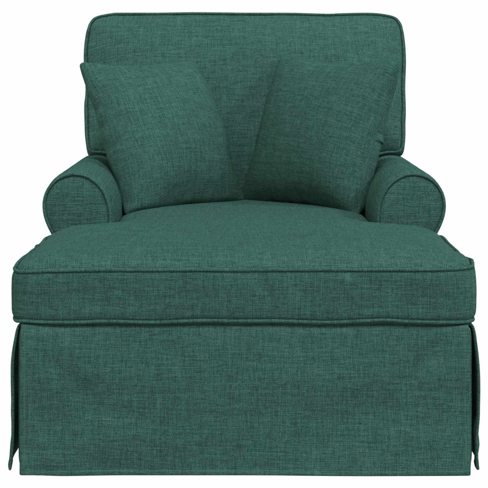 Fotel loungba szoknyával párnával 3 pcs sötétzöld szövet