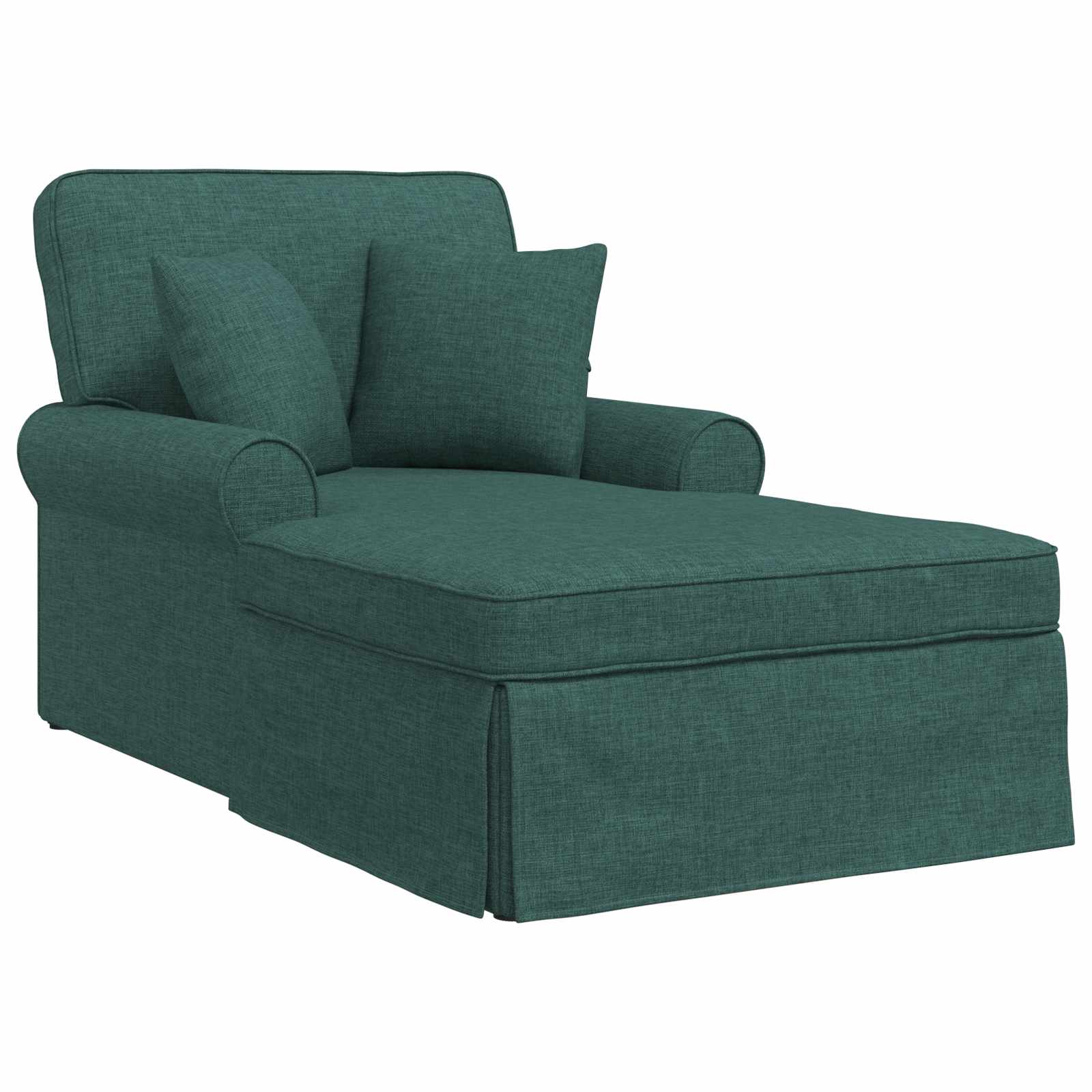 Fotel loungba szoknyával párnával 3 pcs sötétzöld szövet