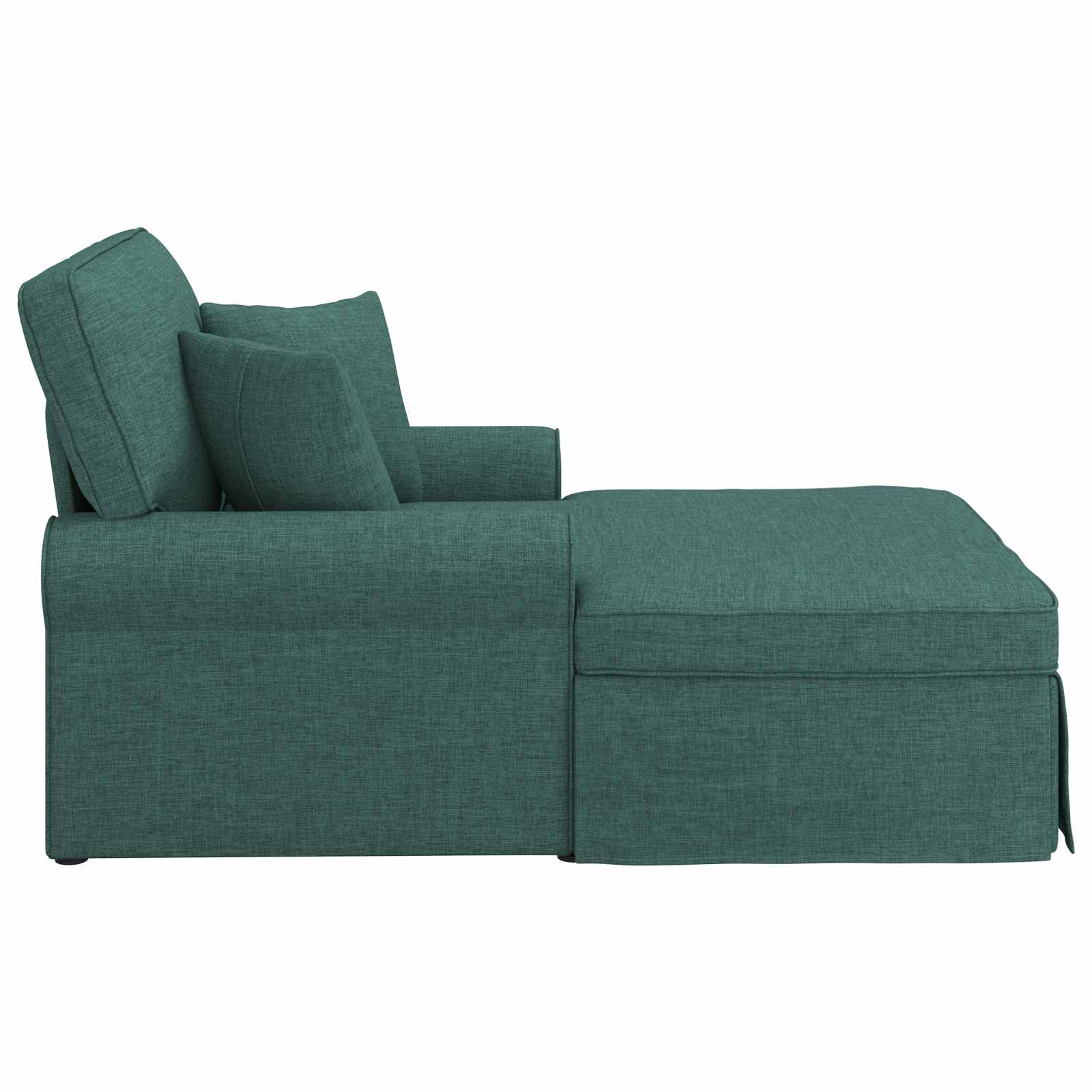 Fotel loungba szoknyával párnával 3 pcs sötétzöld szövet