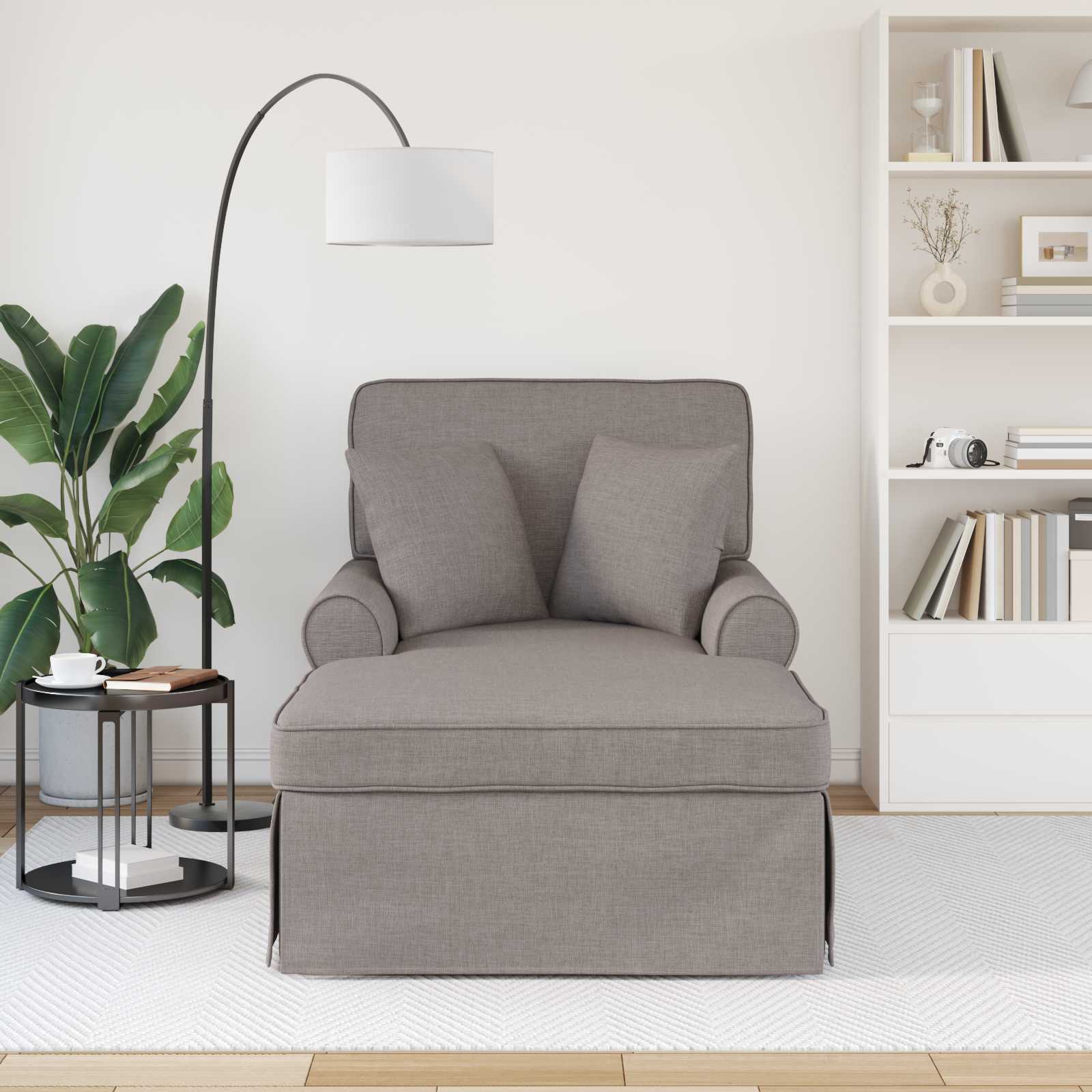 Fotel loungba szoknyával párnával 3 pcs tópszínű szövet