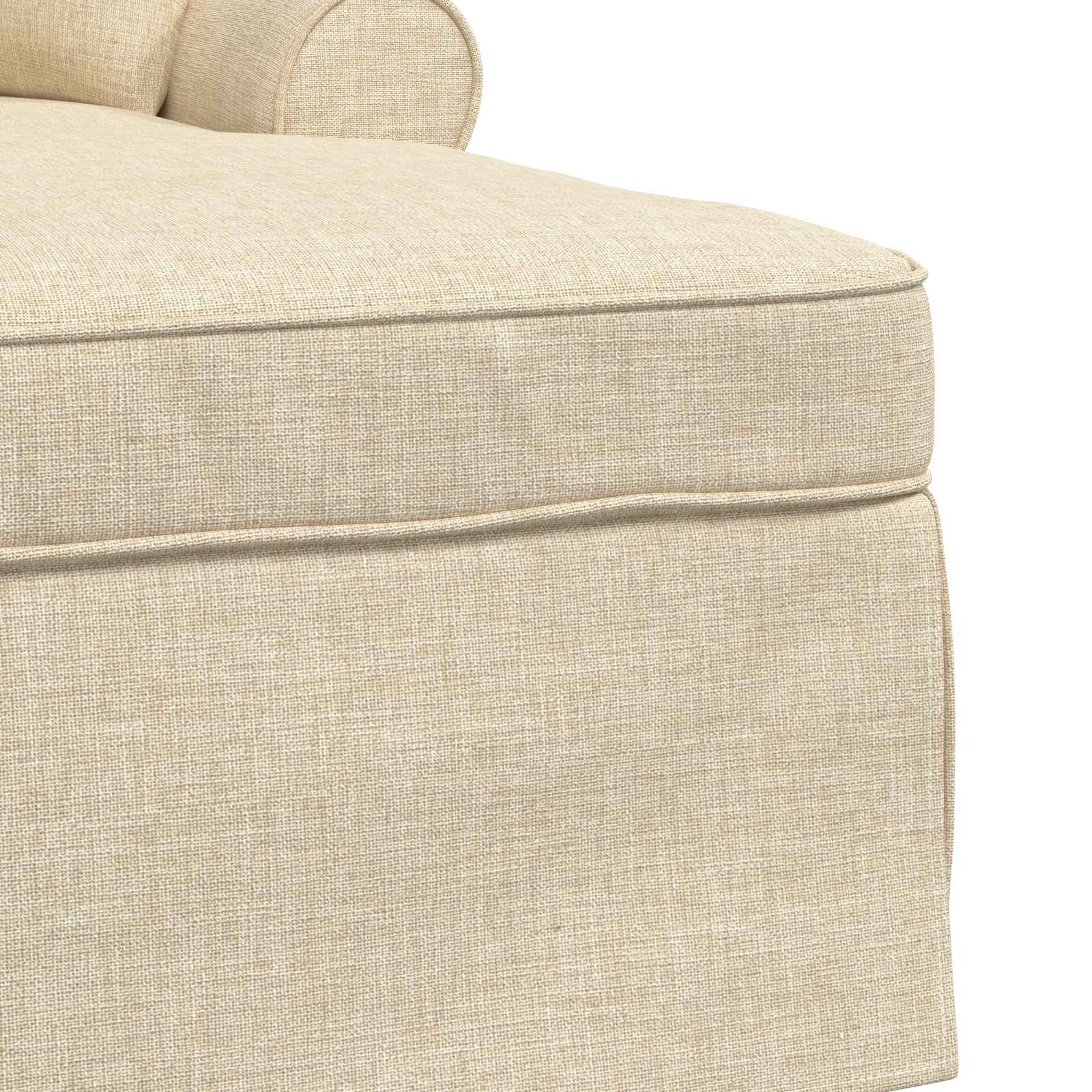 Fotel loungba szoknyával párnával párnával 3 pcs krém szövet