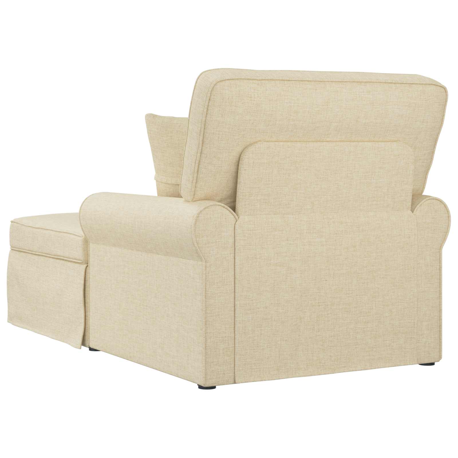 Fotel loungba szoknyával párnával párnával 3 pcs krém szövet