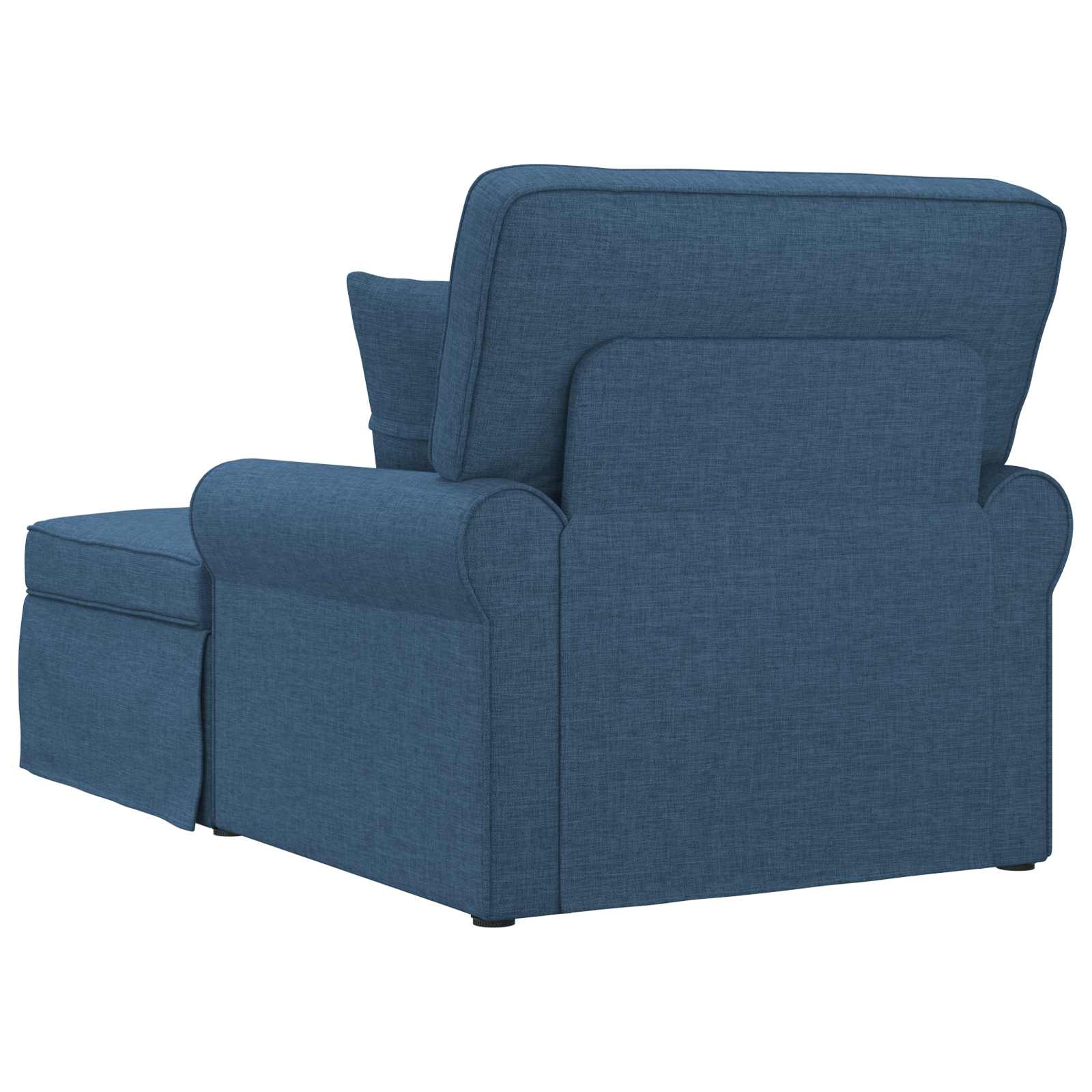 Fotel loungba szoknyával párnával párnával 3 pcs kék szövet