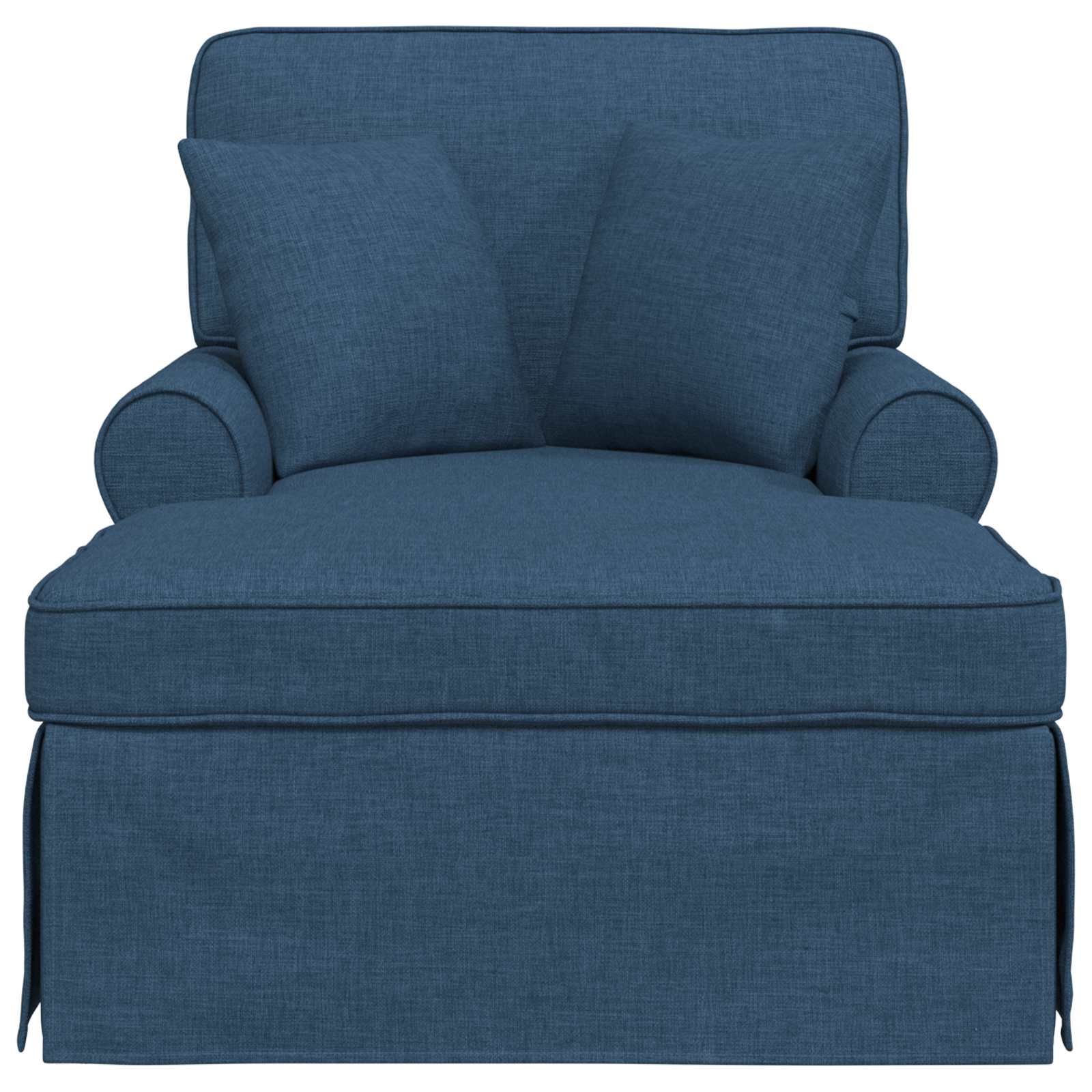 Fotel loungba szoknyával párnával párnával 3 pcs kék szövet