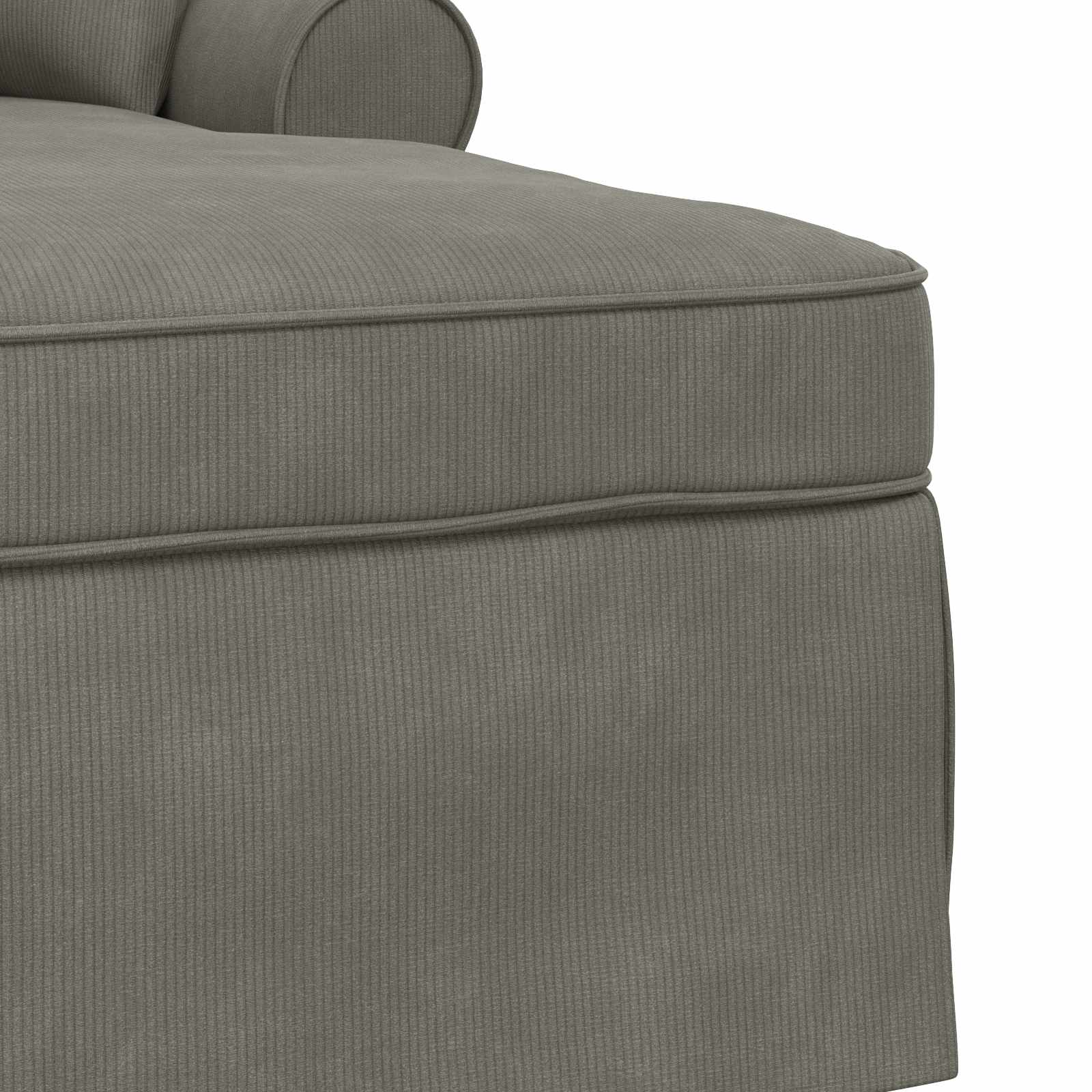 Fotel loungba szoknyával 3 pcs világosszürke bársonyos szövet