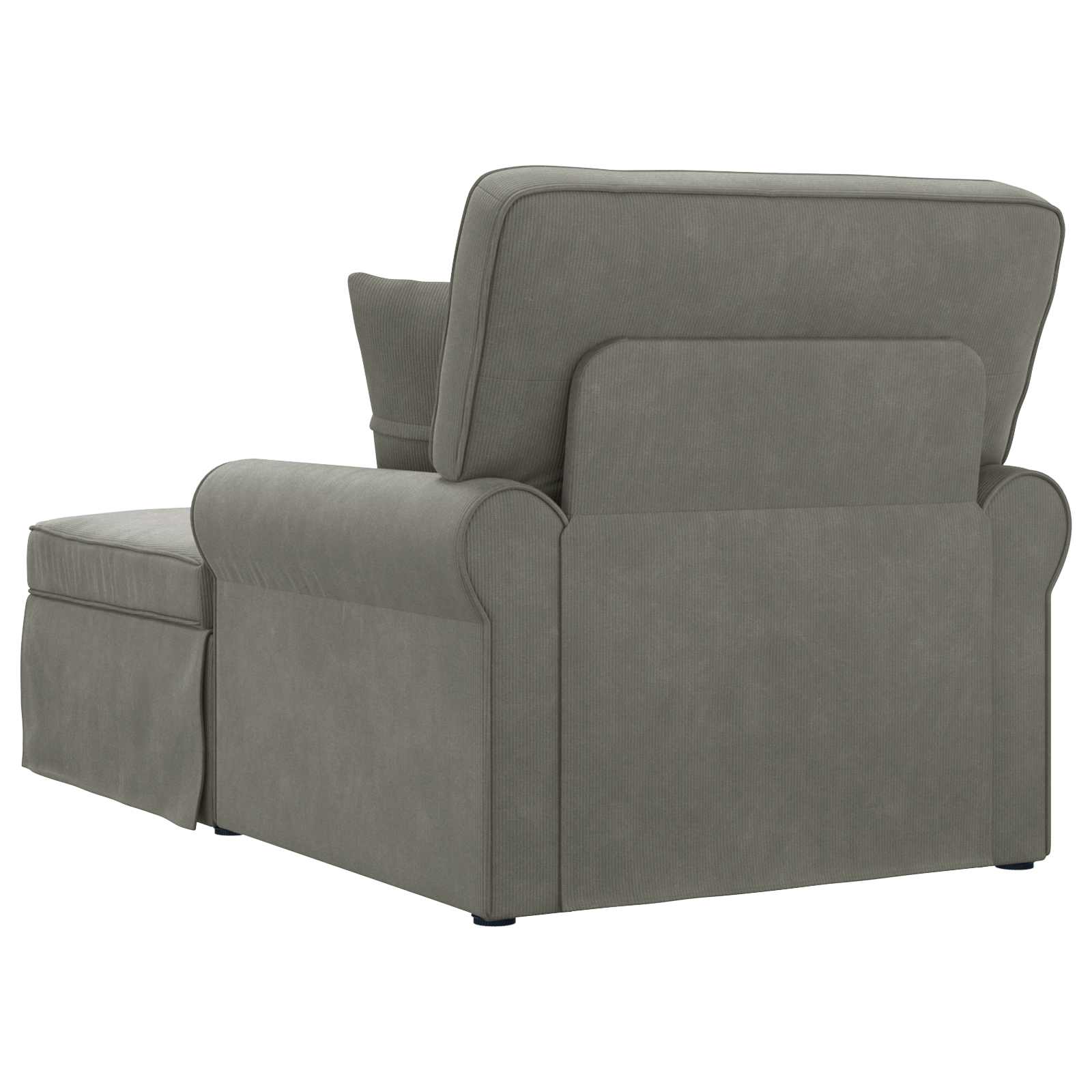 Fotel loungba szoknyával 3 pcs világosszürke bársonyos szövet