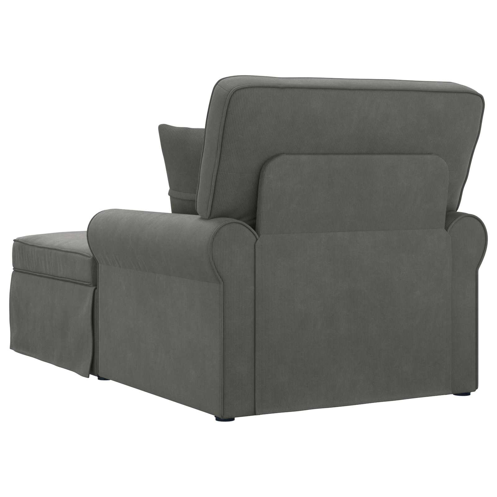 Fotel loungba szoknyával 3 pcs sötétszürke bársonyos szövet