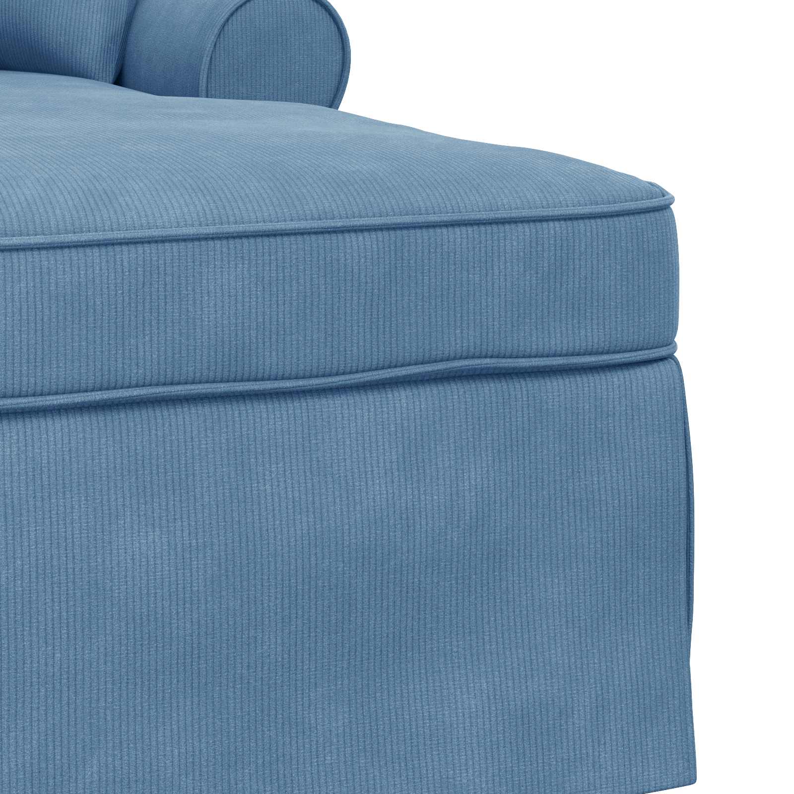 Fotel loungba szoknyával párnával 3 pcs kék bársonyos szövet