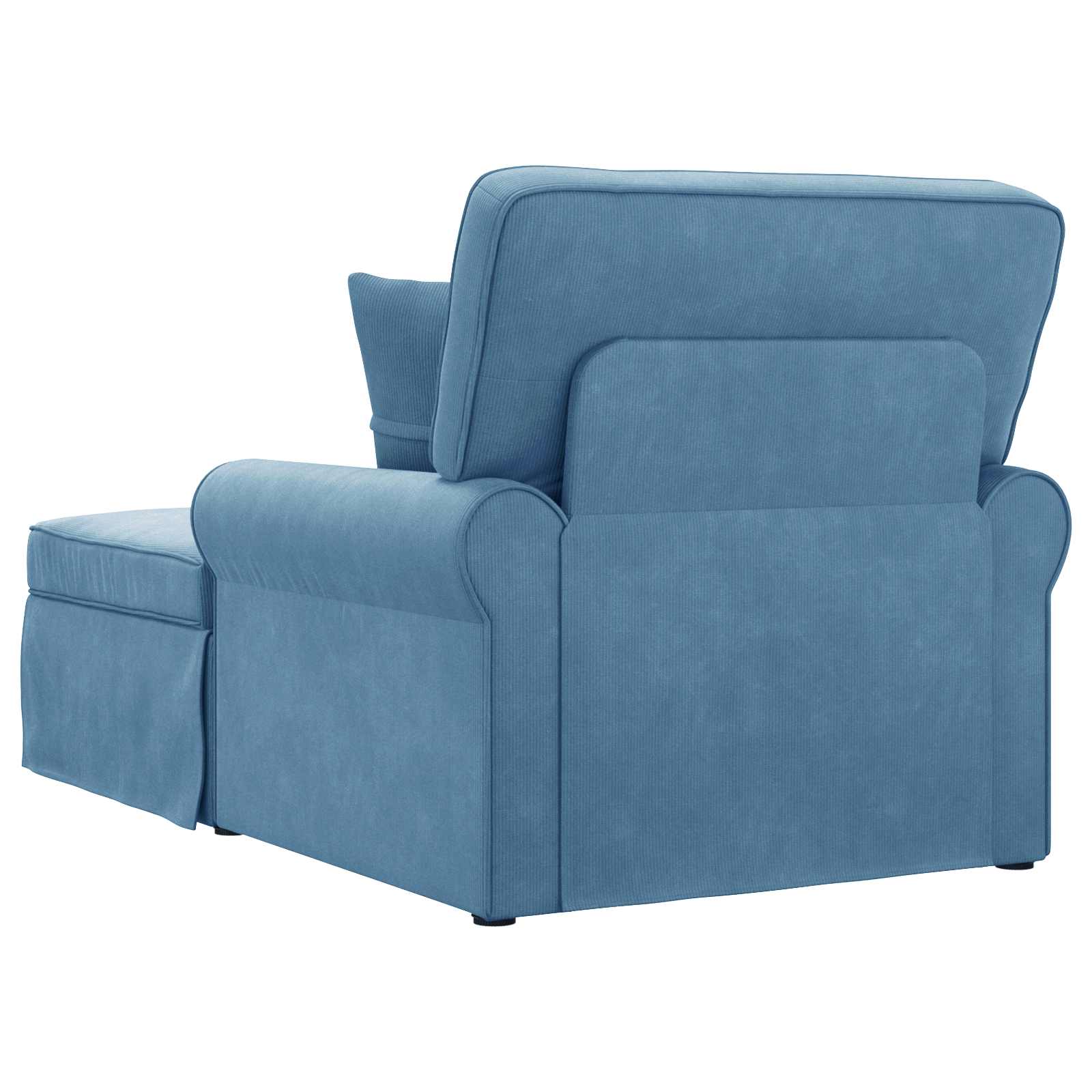 Fotel loungba szoknyával párnával 3 pcs kék bársonyos szövet