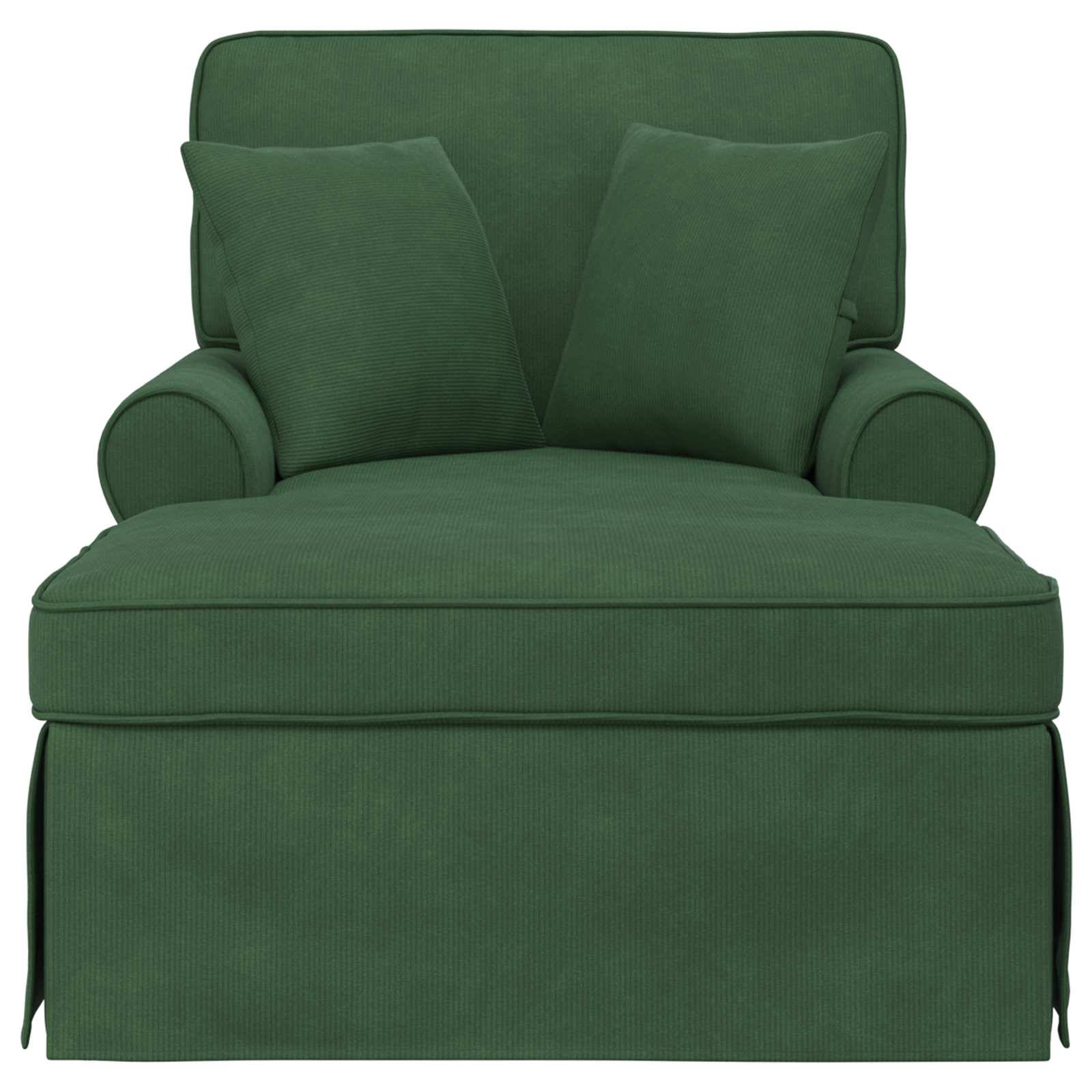 Fotel loungba szoknyával 3 pcs dzsungel zöld bársonyos szövet