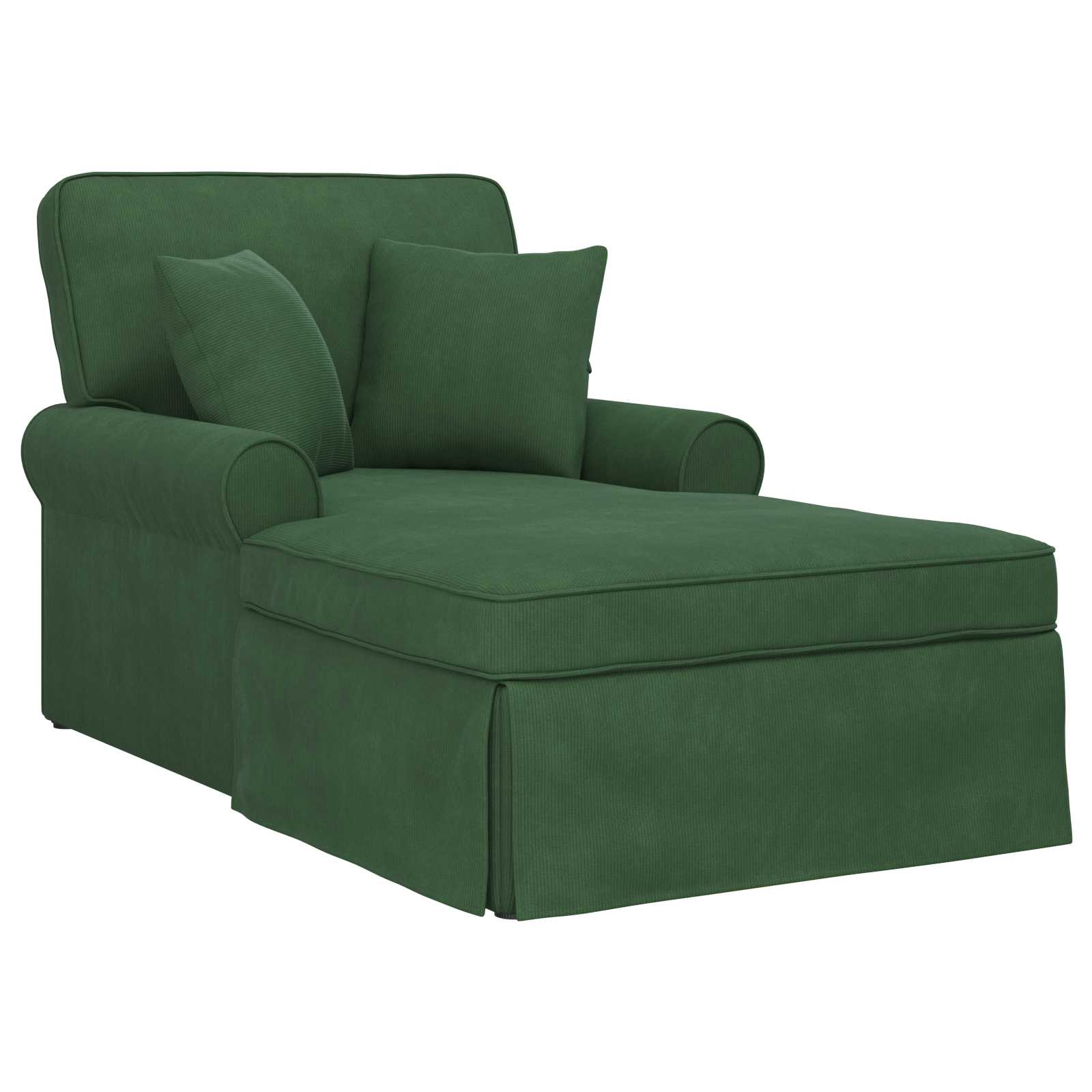 Fotel loungba szoknyával 3 pcs dzsungel zöld bársonyos szövet