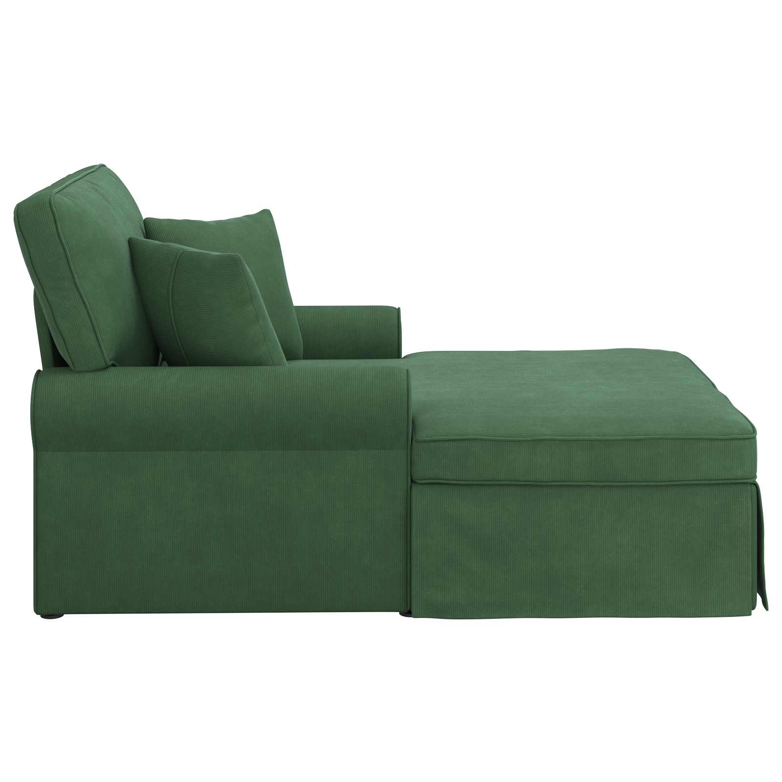 Fotel loungba szoknyával 3 pcs dzsungel zöld bársonyos szövet