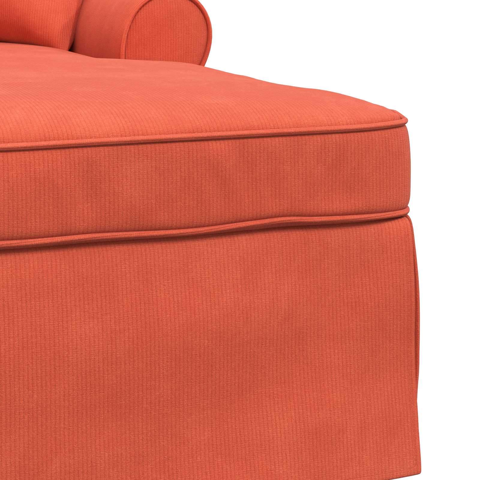 Fotel loungba szoknyával 3 pcs piros narancs bársonyos szövet