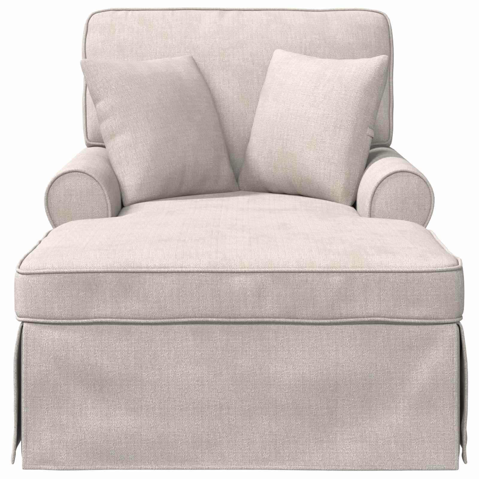 Fotel loungba szoknyával krémszínű 157 x 91 x 91 cm ares