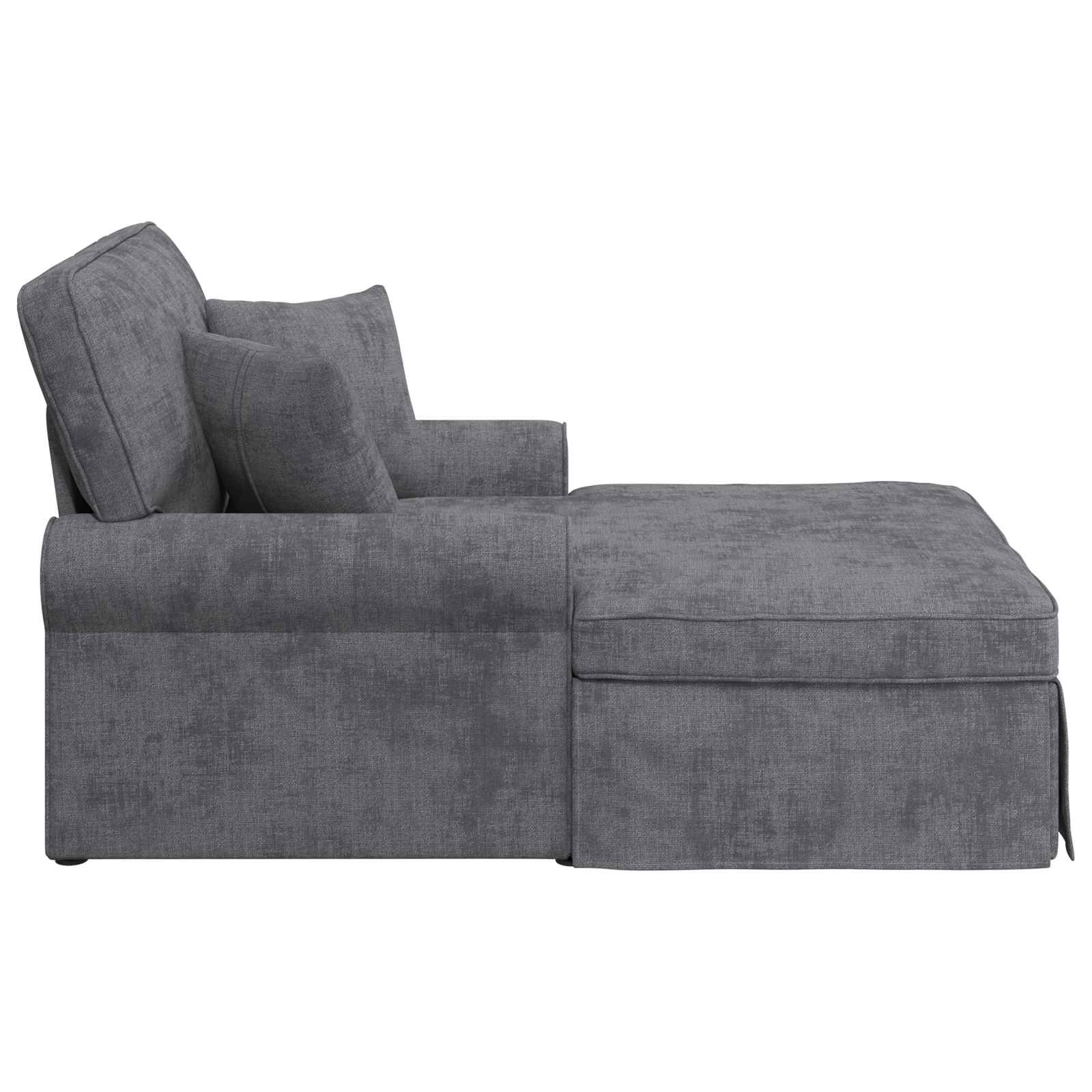Fotel loungba szoknyával sötétszürke 157 x 91 x 91 cm ares