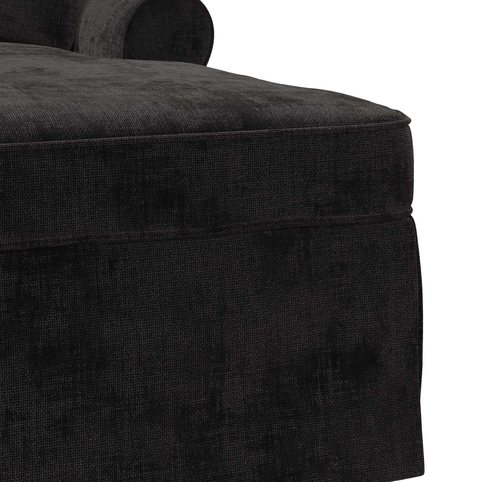 Fotel loungba szoknyával párnával fekete 157 x 91 x 91 cm ares