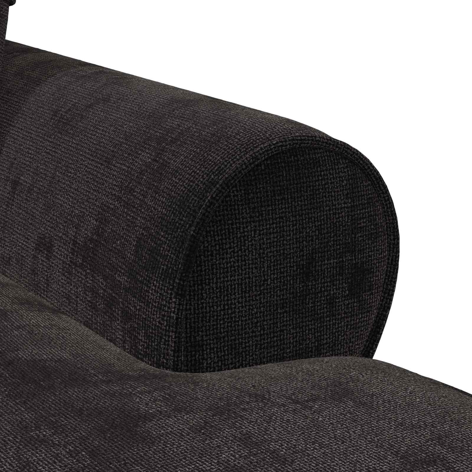 Fotel loungba szoknyával párnával fekete 157 x 91 x 91 cm ares