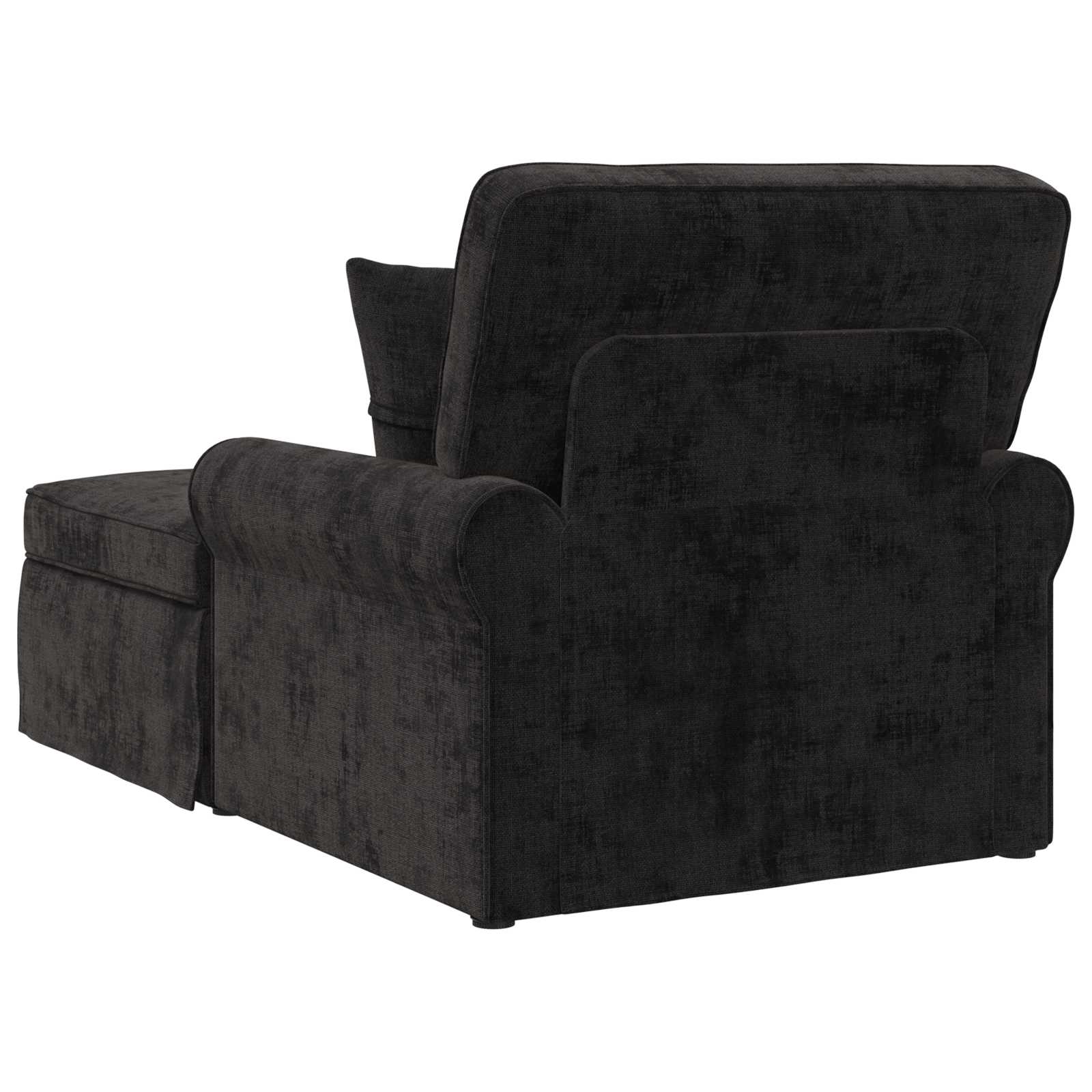 Fotel loungba szoknyával párnával fekete 157 x 91 x 91 cm ares