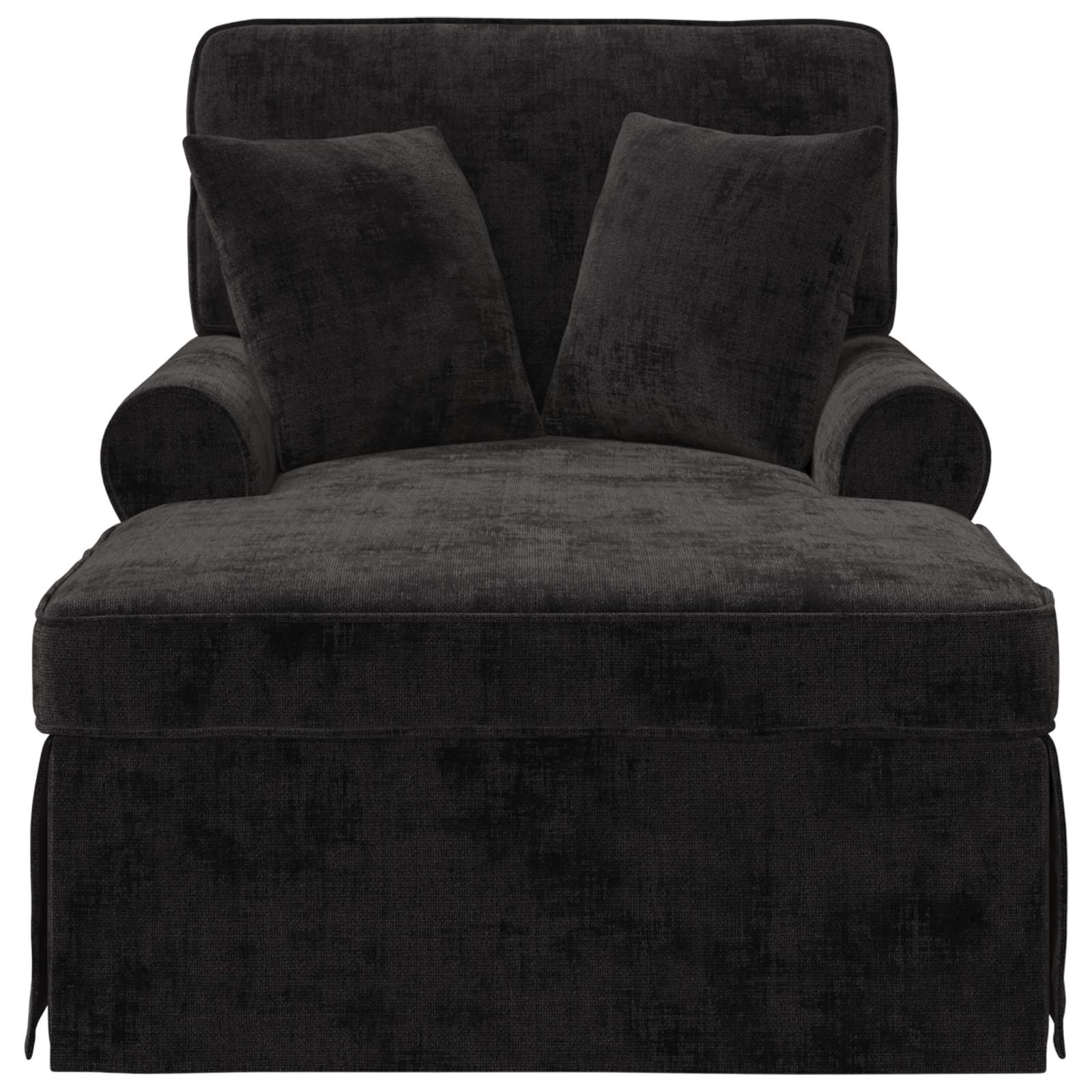 Fotel loungba szoknyával párnával fekete 157 x 91 x 91 cm ares