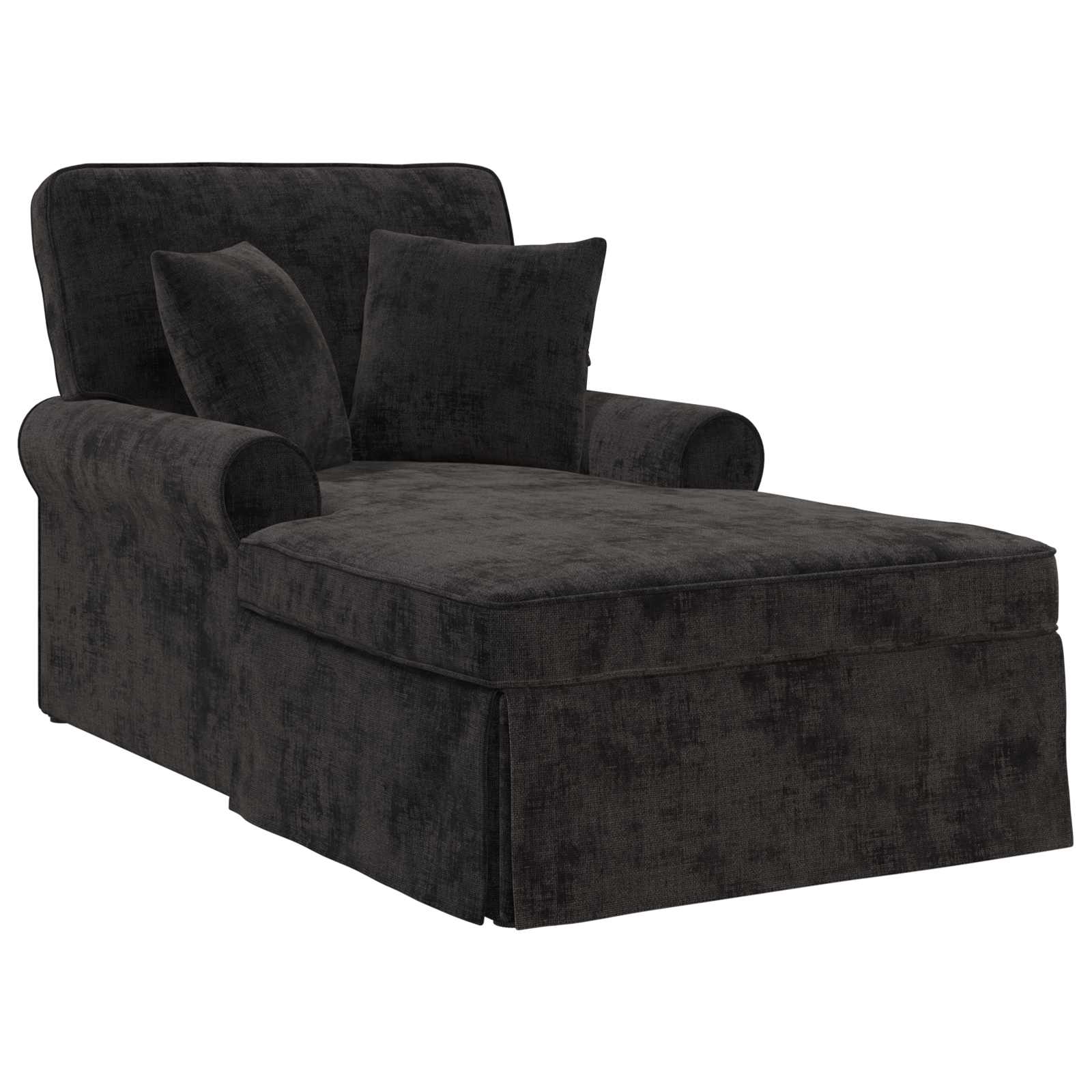 Fotel loungba szoknyával párnával fekete 157 x 91 x 91 cm ares