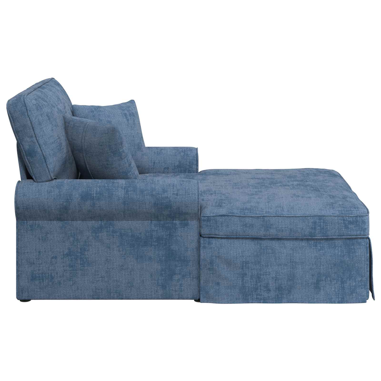 Fotel loungba szoknyával párnával kék 157 x 91 x 91 cm ares