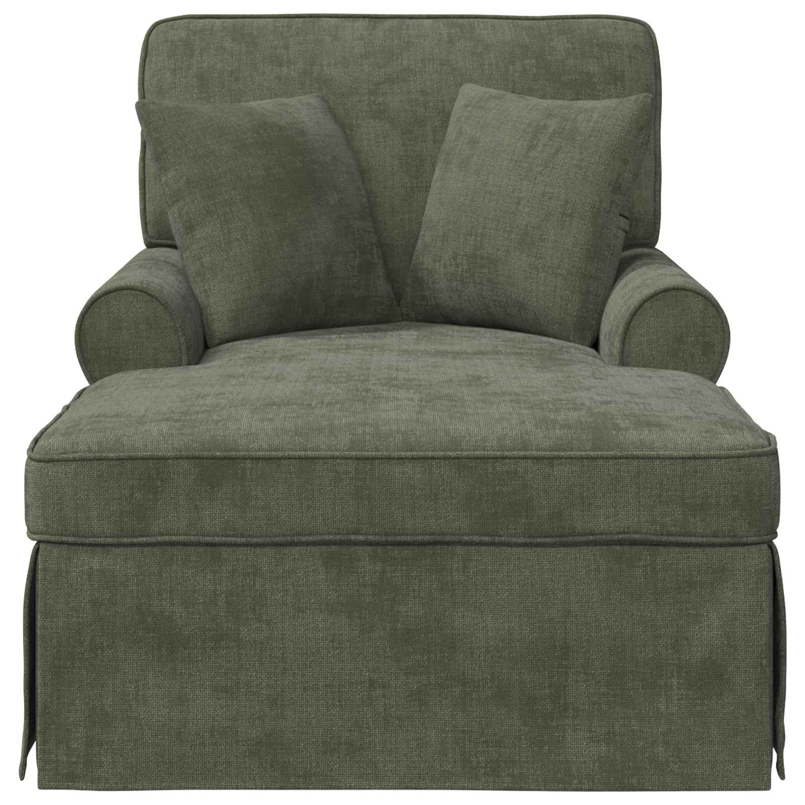 Fotel loungba szoknyával párnával zöld 157 x 91 x 91 cm ares