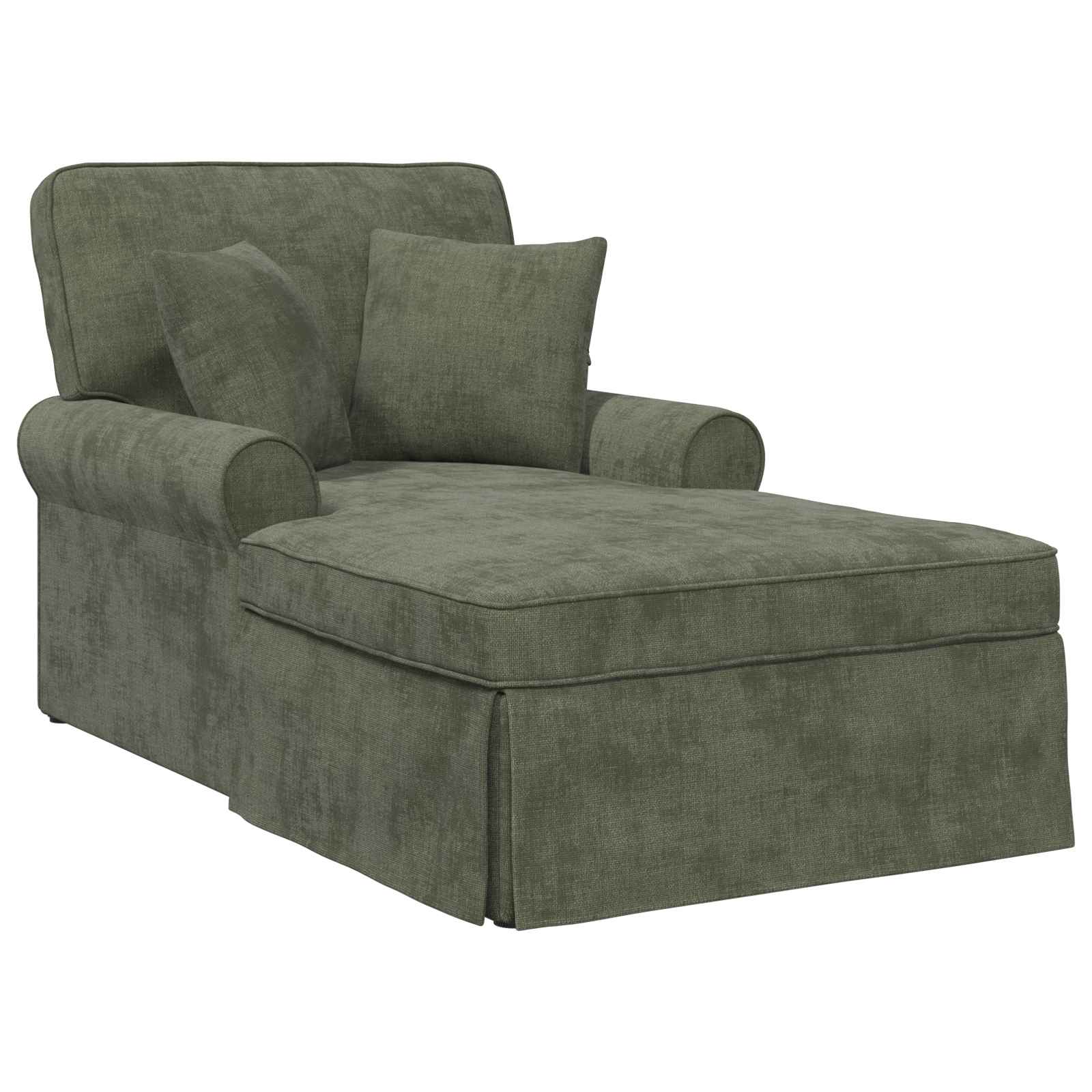 Fotel loungba szoknyával párnával zöld 157 x 91 x 91 cm ares