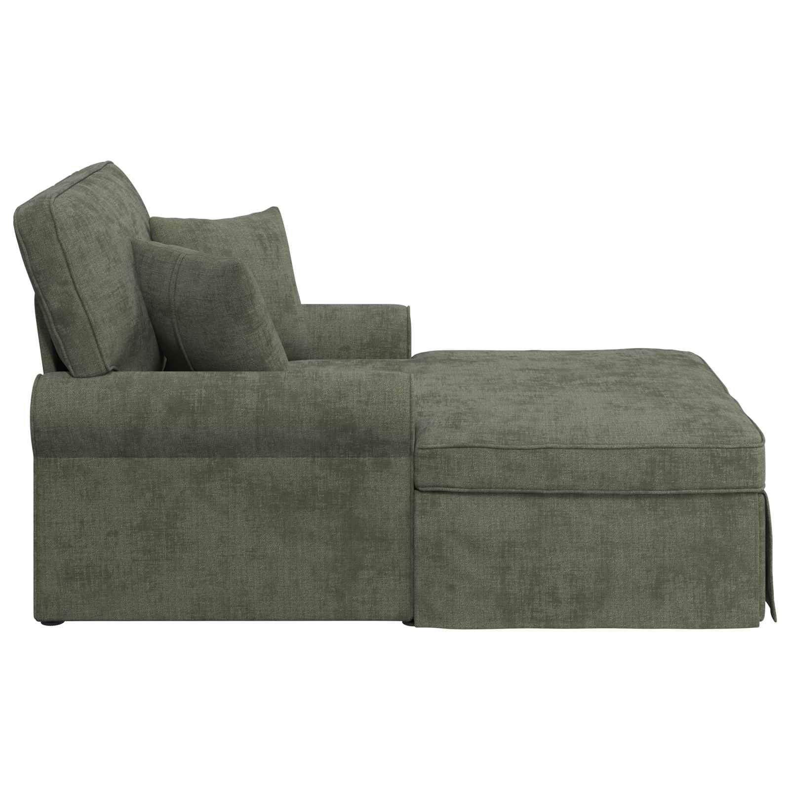Fotel loungba szoknyával párnával zöld 157 x 91 x 91 cm ares