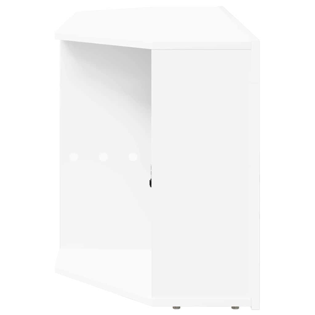 Sarok led tv szekrény fehér 100 x 40 x 50 cm faanyag