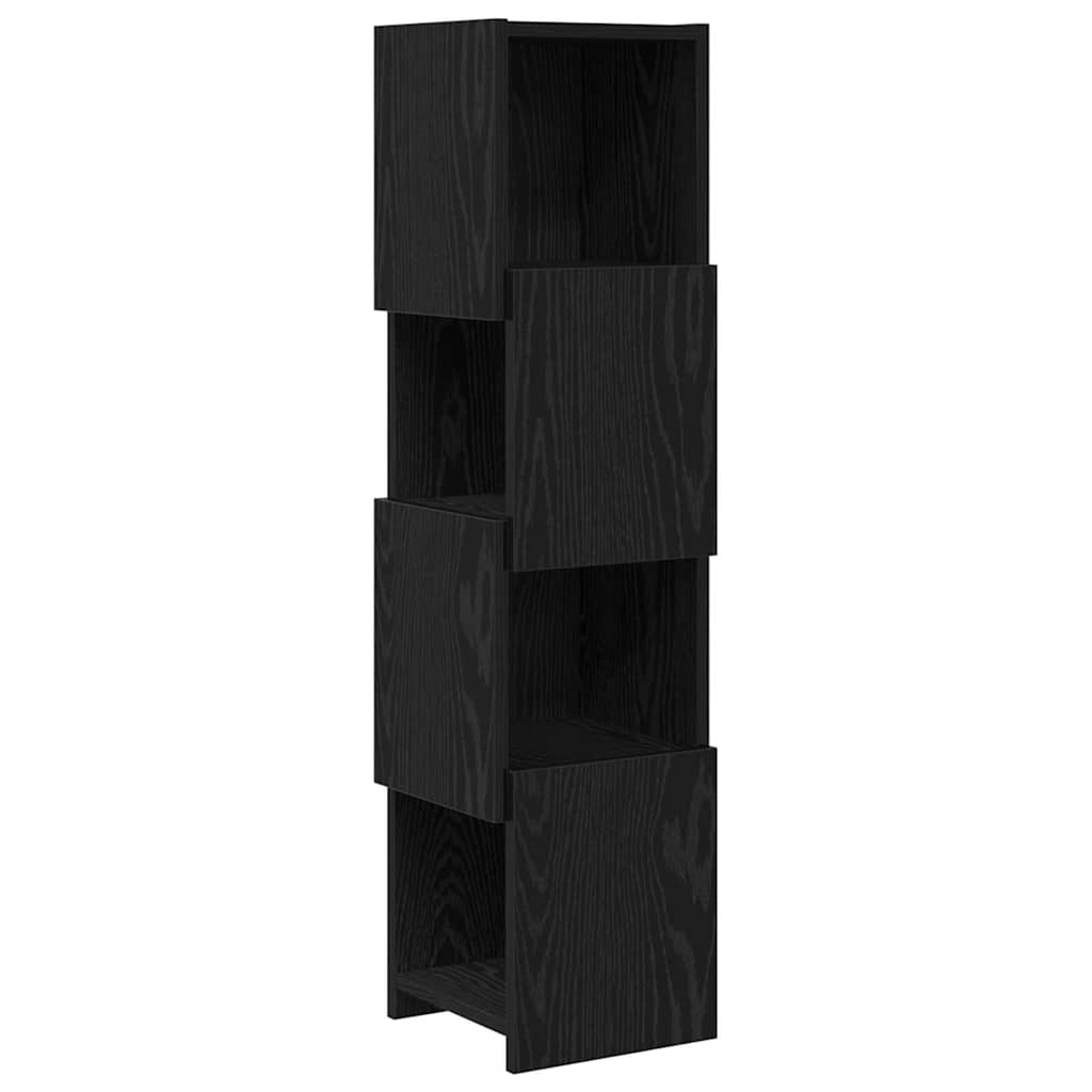 Sarokszekrény fekete tölgy 25,5x25x102cm faanyag
