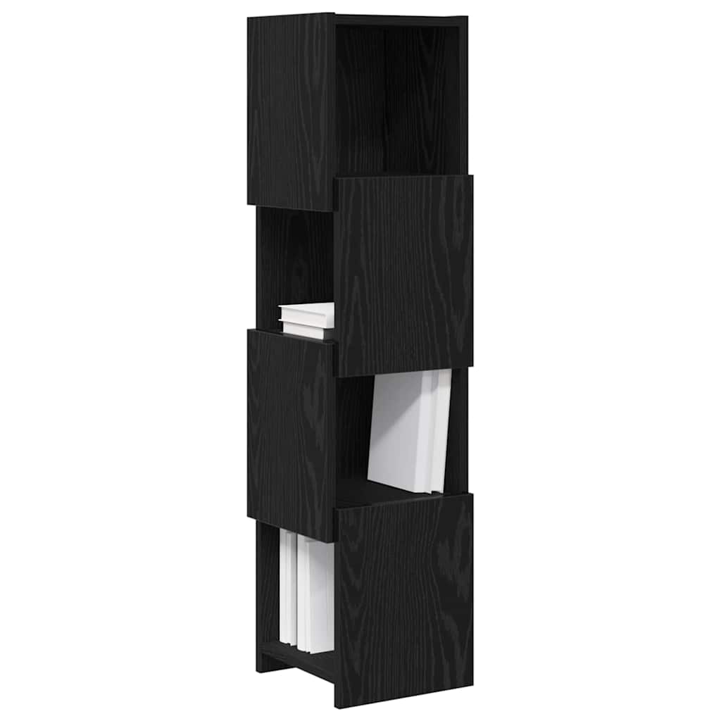 Sarokszekrény fekete tölgy 25,5x25x102cm faanyag