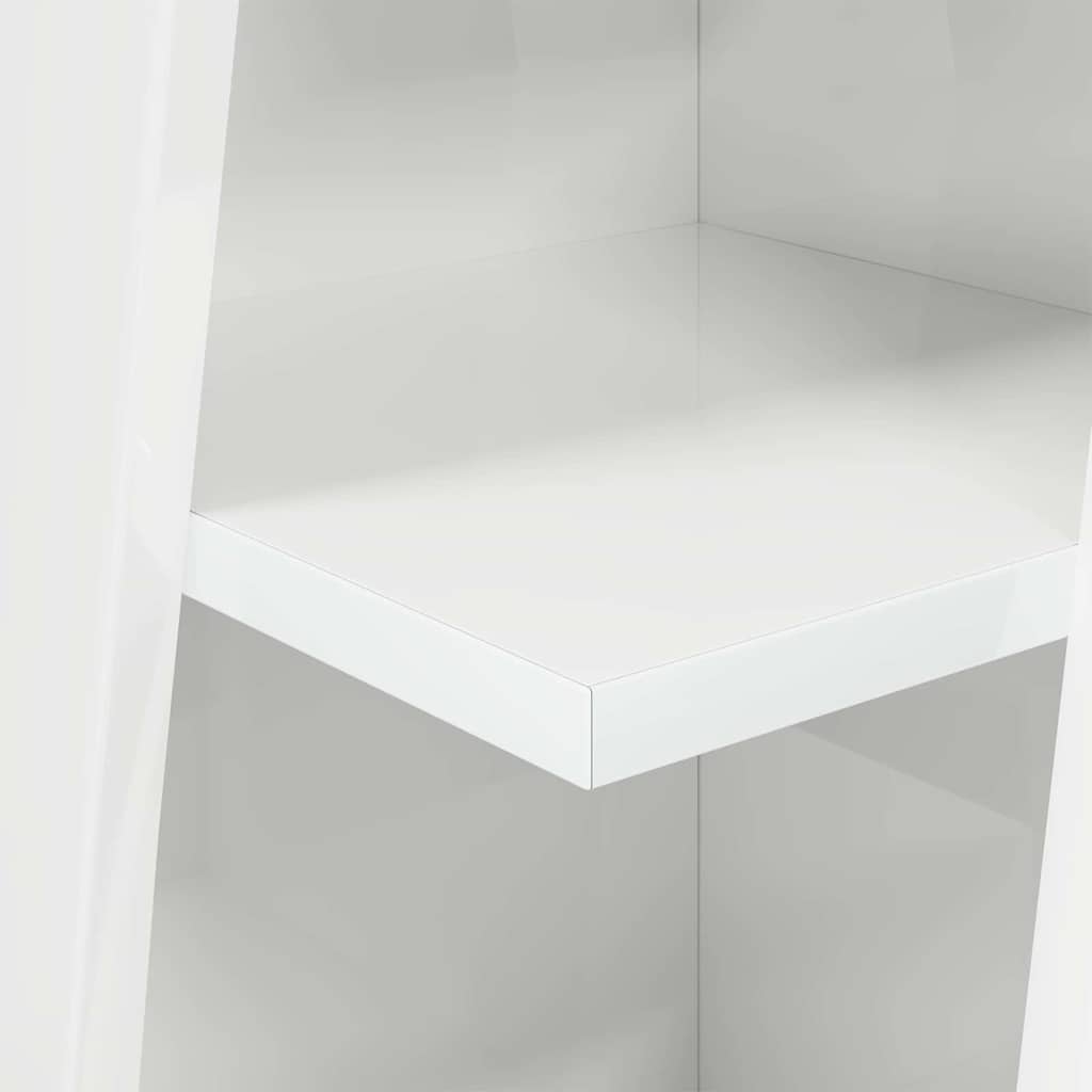 Sarokszekrény magas fényű fehér 27,5x27x102cm faanyag