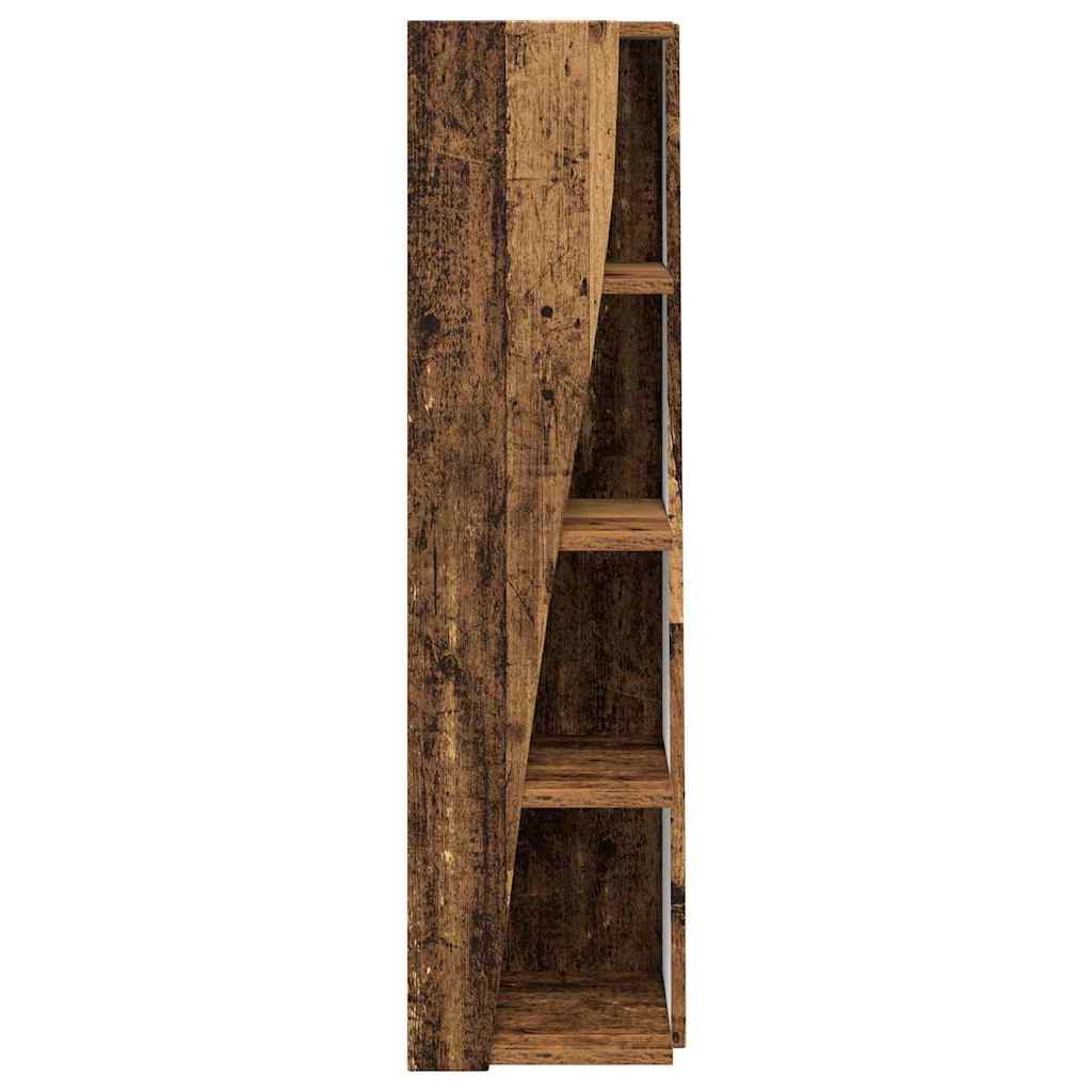 Sarokszekrény öreg fa 27,5x27x102cm faanyag
