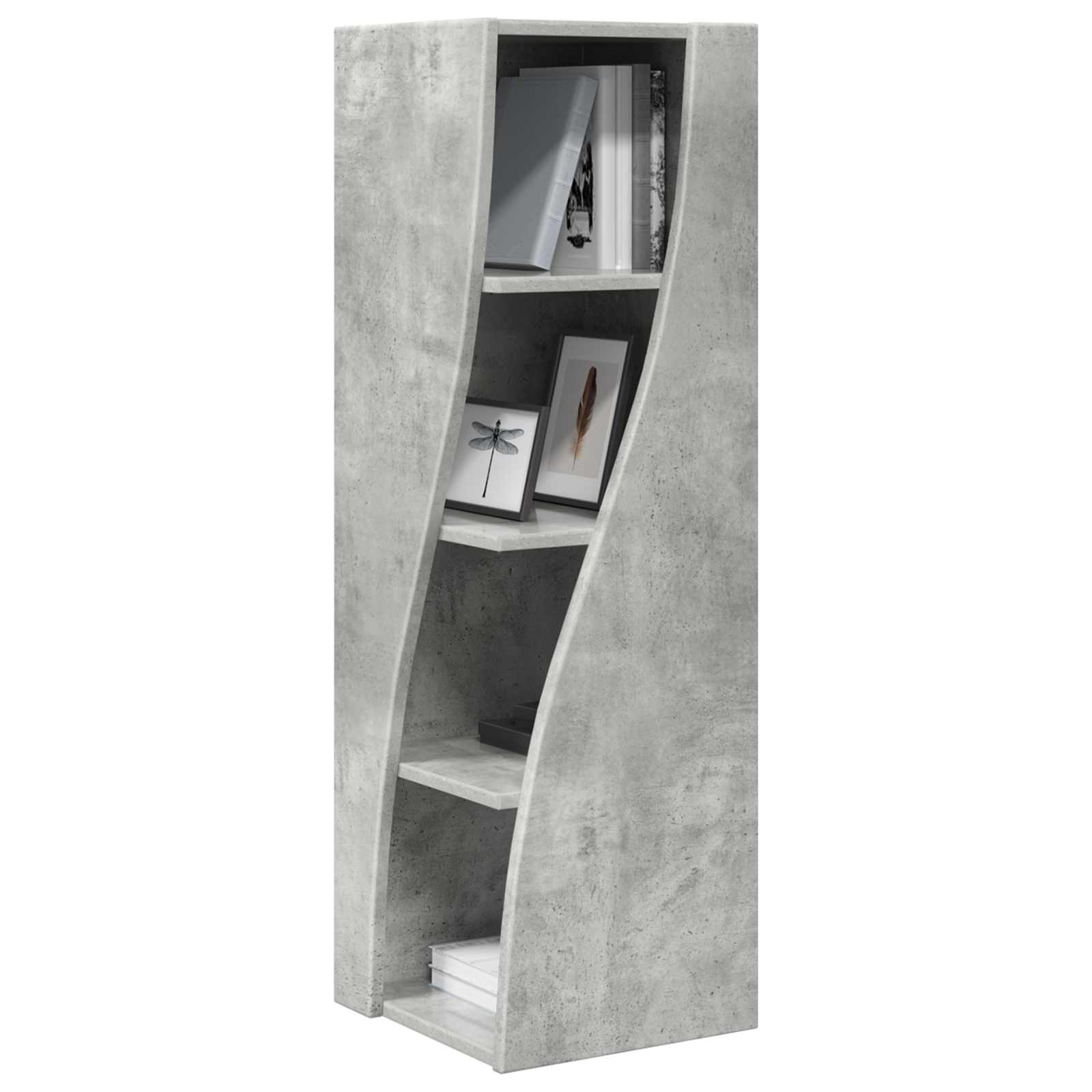 Sarokszekrény beton szürke 32x32x102cm faanyag