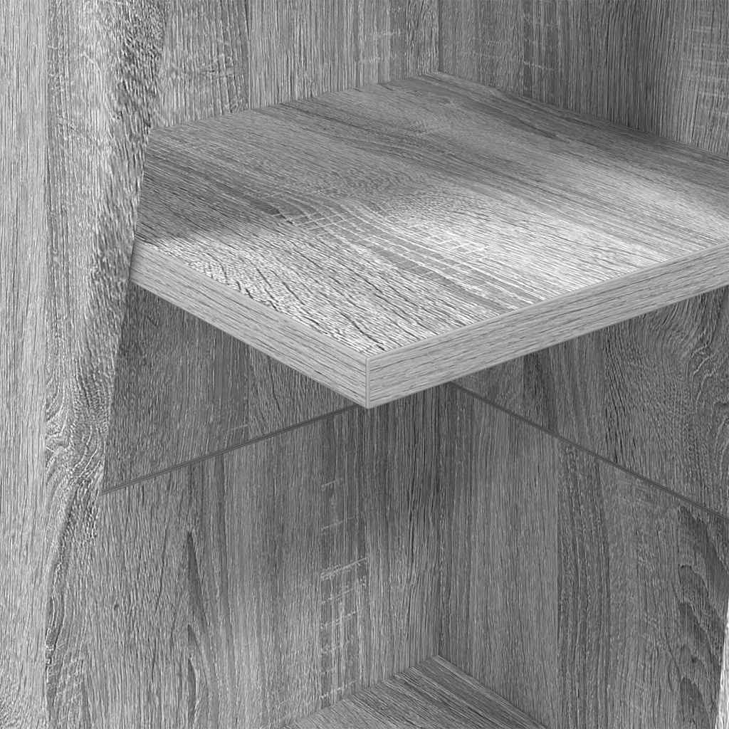 Sarokszekrény szürke sonoma 27,5x27x140cm faanyag