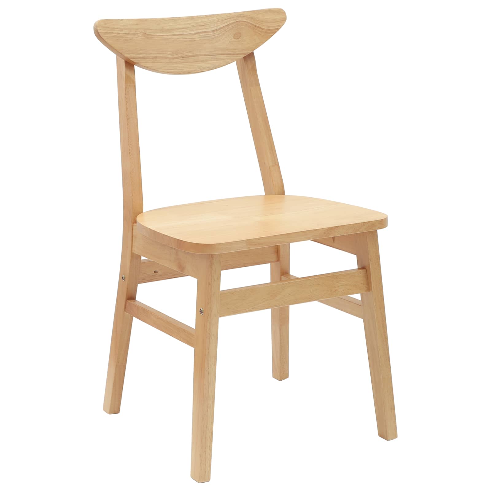 Étkező székek 2 pcs természetes 42 x 47.5 x 81 cm tömör gumi fa