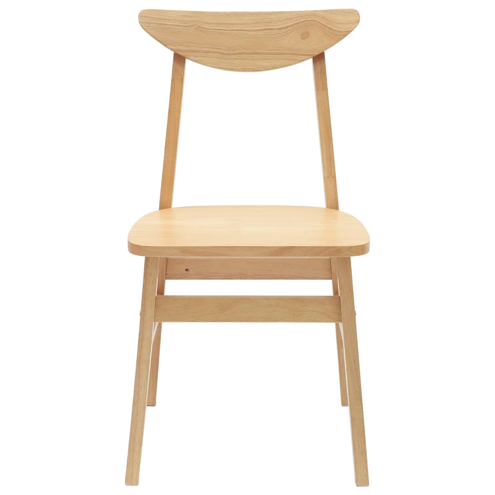 Étkező székek 2 pcs természetes 42 x 47.5 x 81 cm tömör gumi fa